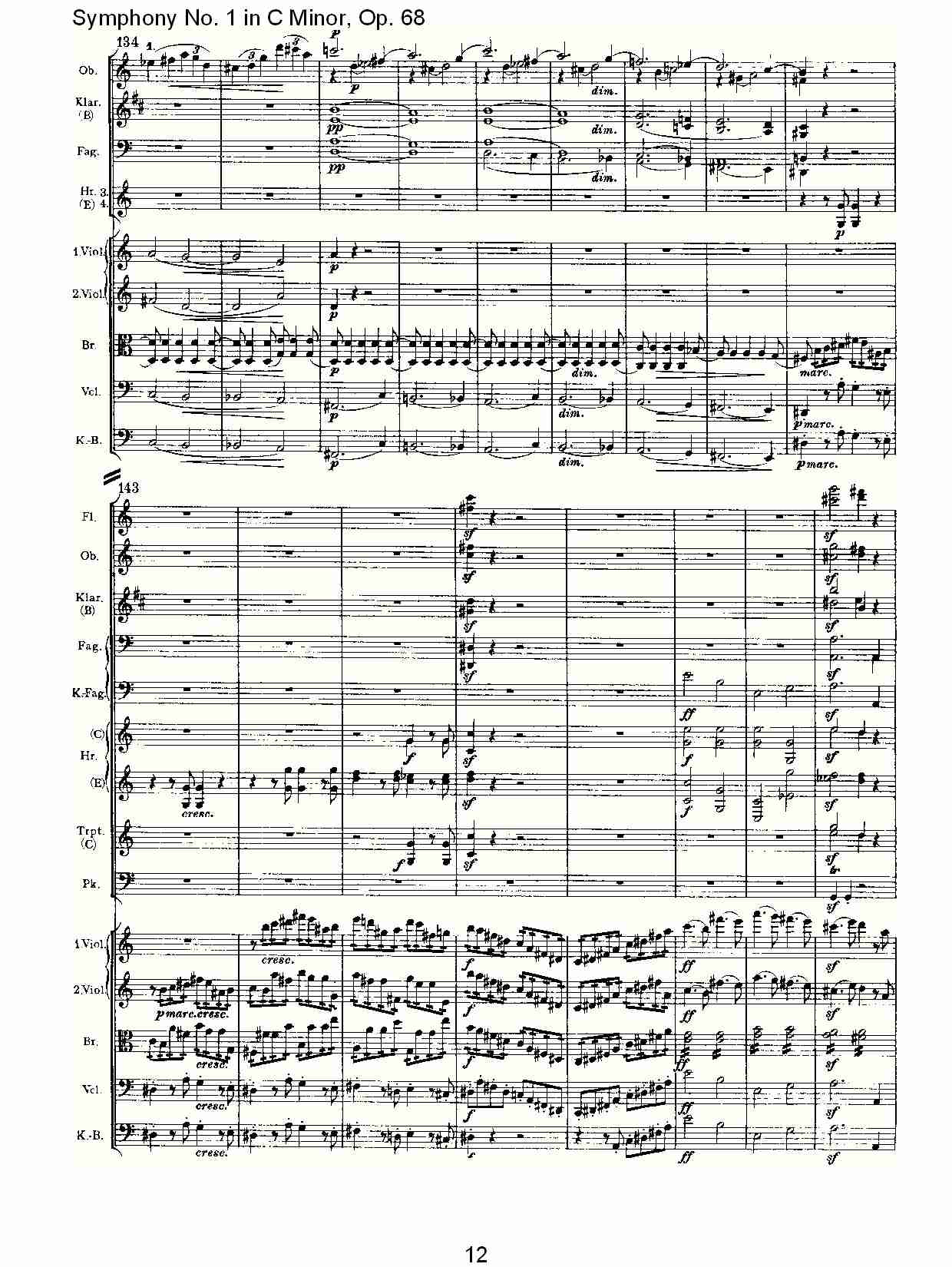 C小调第一交响曲, Op.68 第四乐章（三）.总谱（图2）