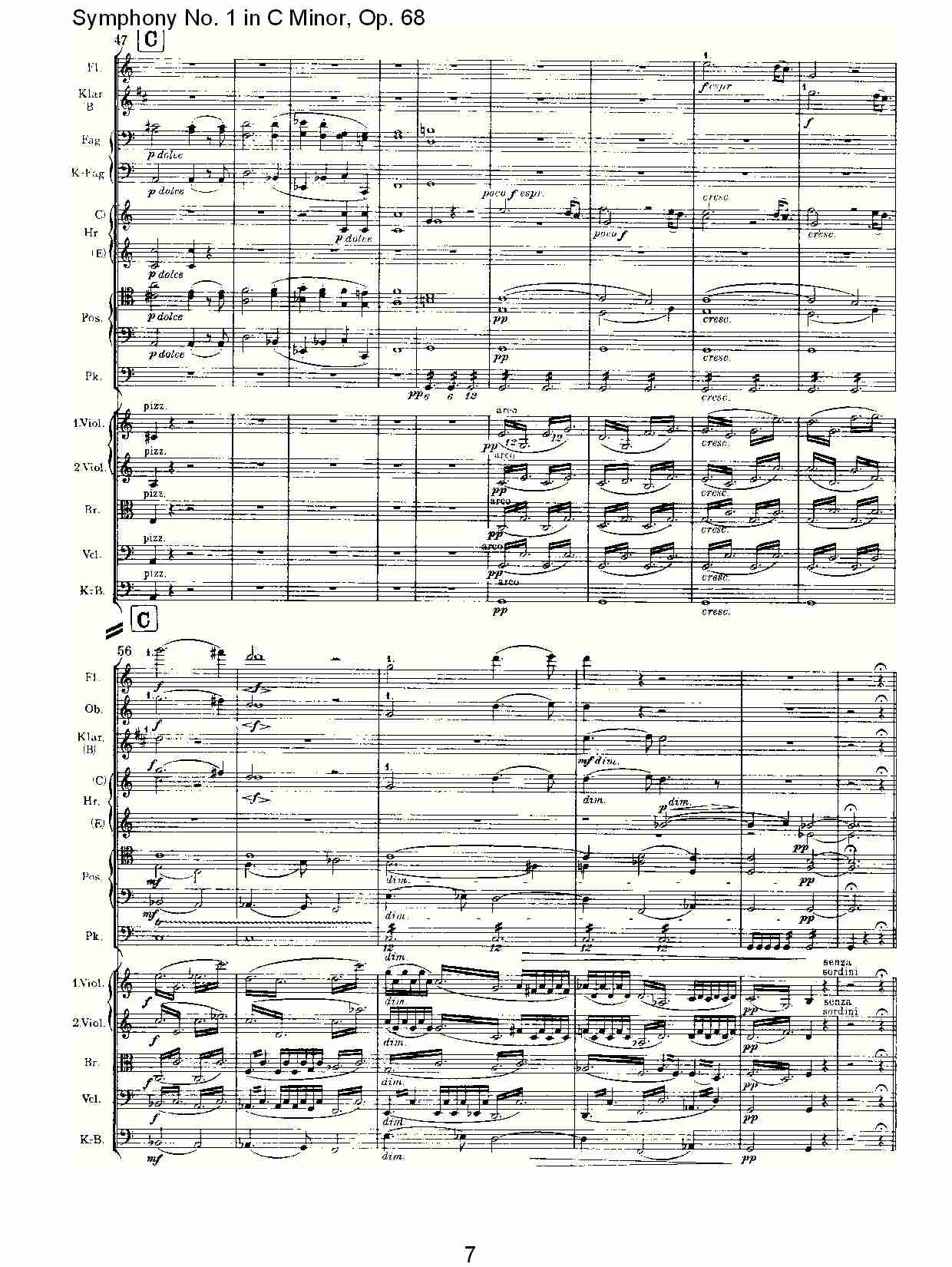 C小调第一交响曲, Op.68 第四乐章（二）.总谱（图2）