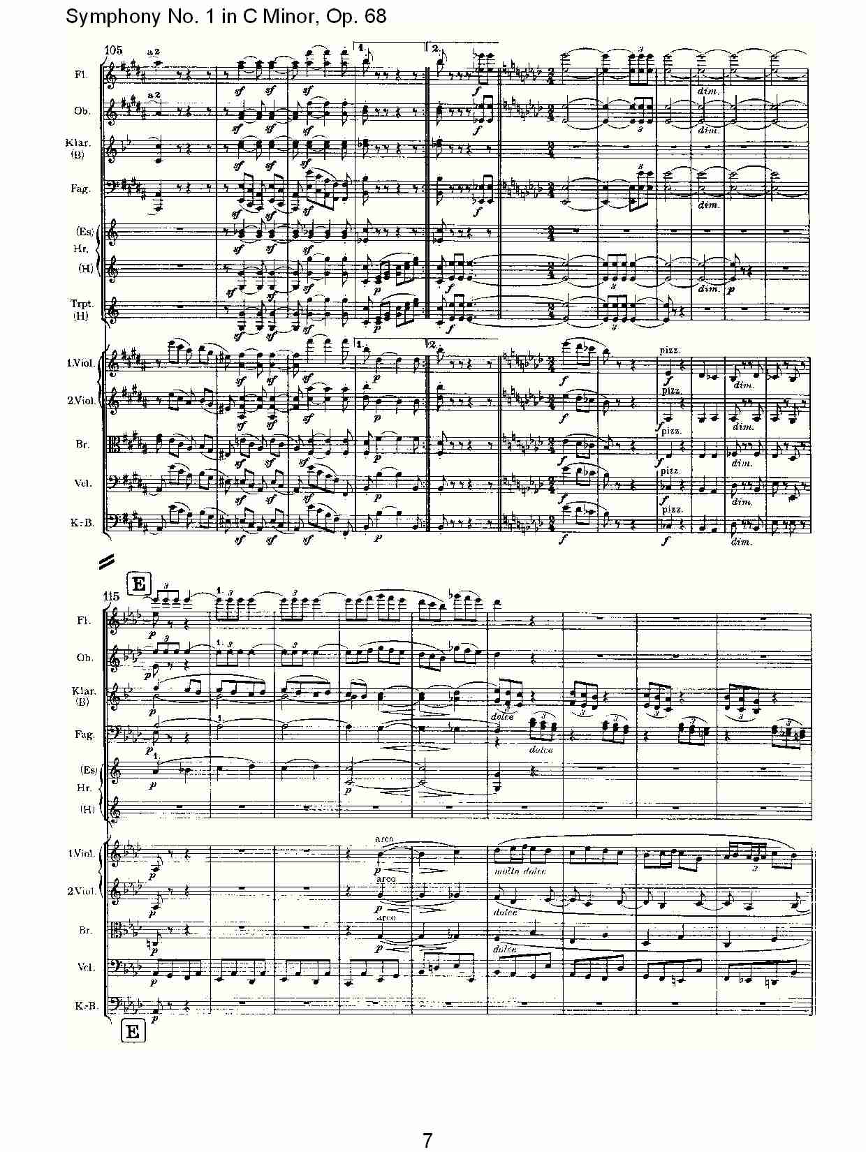 C小调第一交响曲, Op.68 第三乐章（二）.总谱（图2）