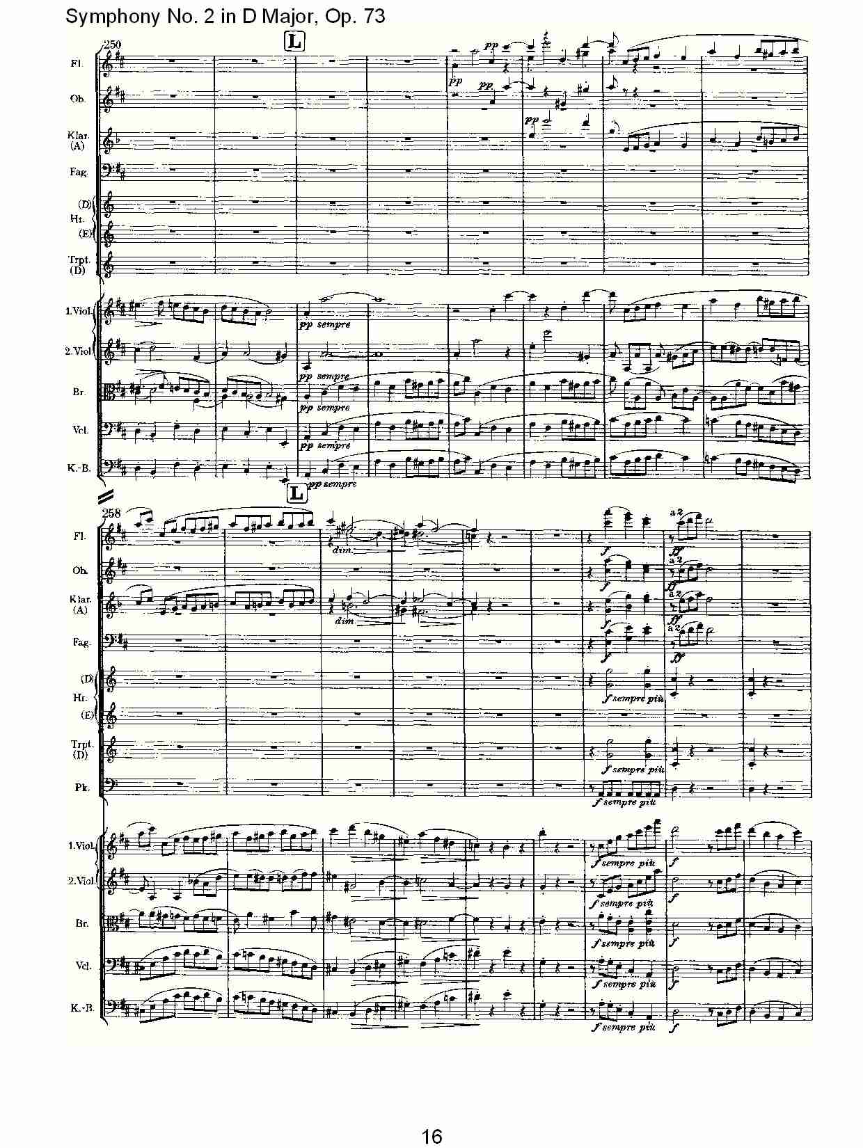 D大调第二交响曲, Op.73第四乐章（四）总谱（图1）