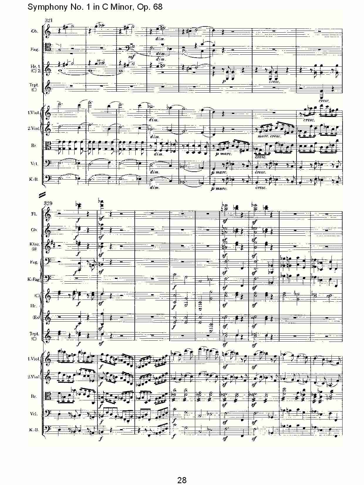 C小调第一交响曲, Op.68 第四乐章（六）总谱（图3）