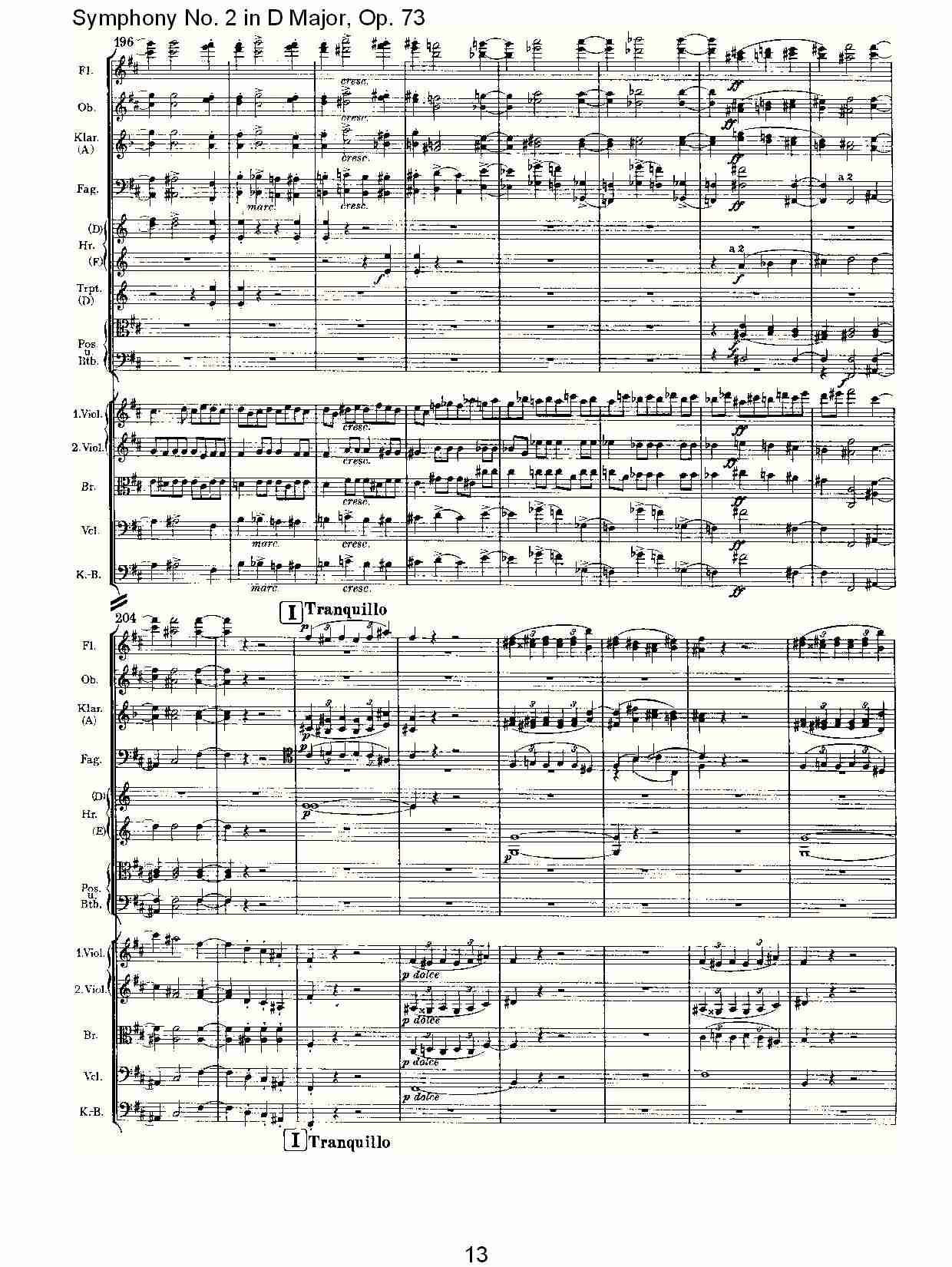 D大调第二交响曲, Op.73第四乐章（三）总谱（图3）