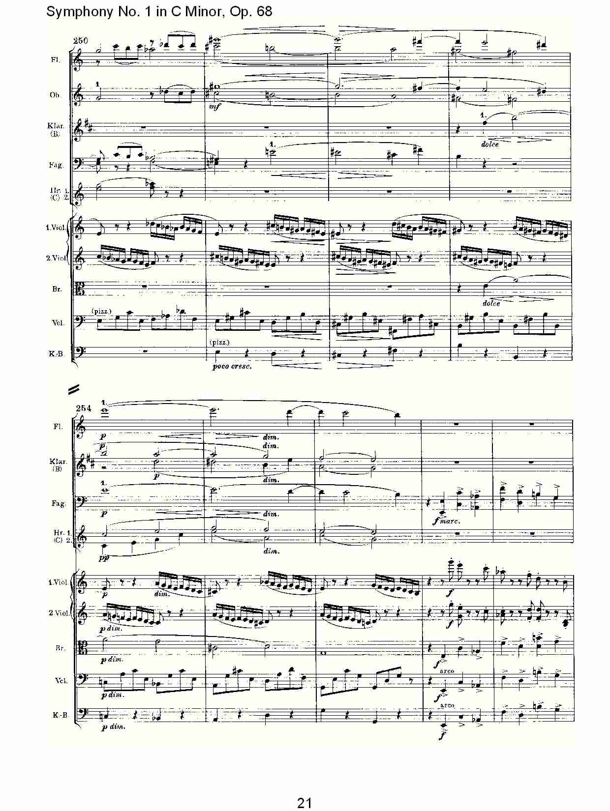 C小调第一交响曲, Op.68 第四乐章（五）总谱（图1）