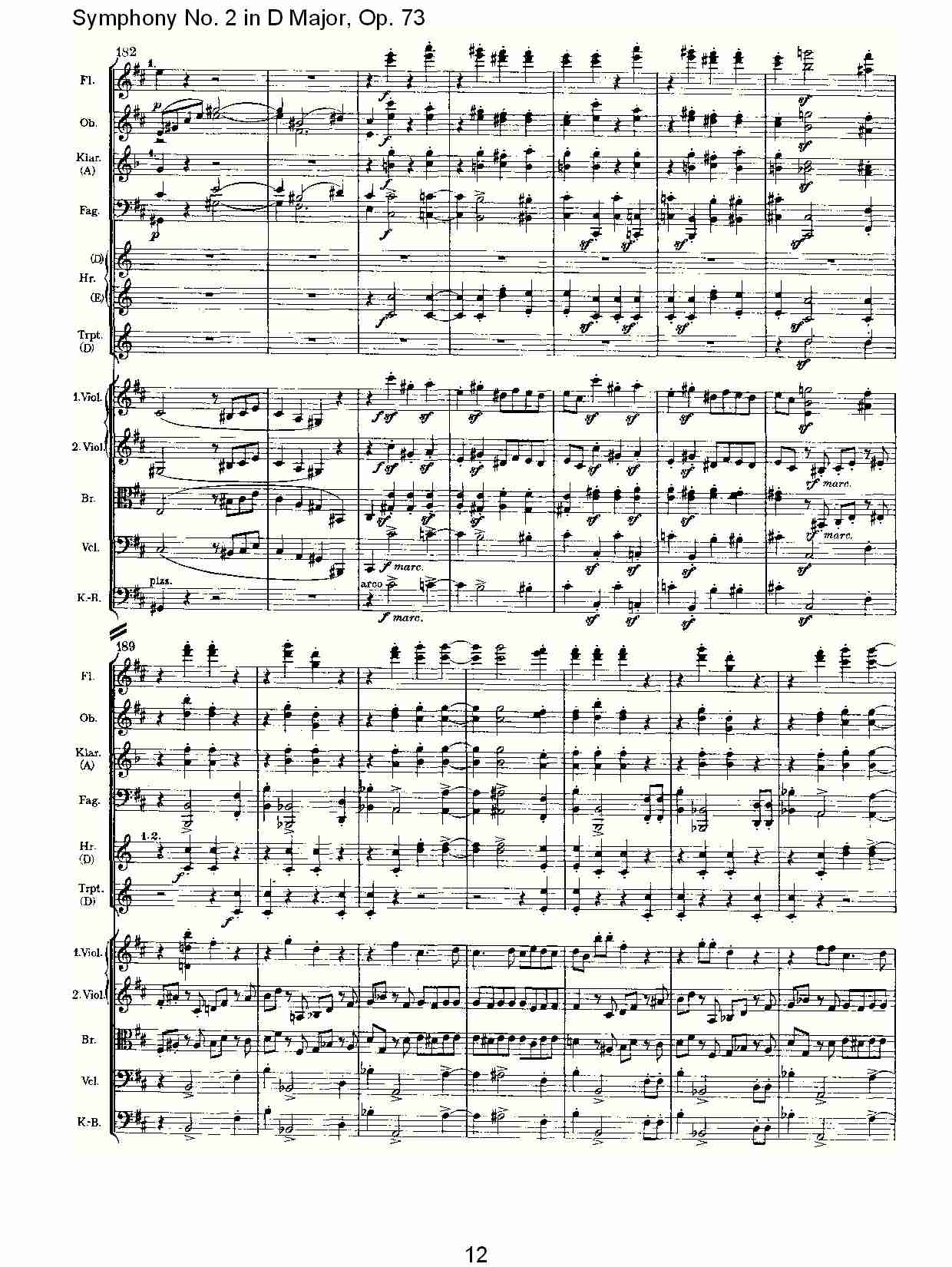 D大调第二交响曲, Op.73第四乐章（三）总谱（图2）