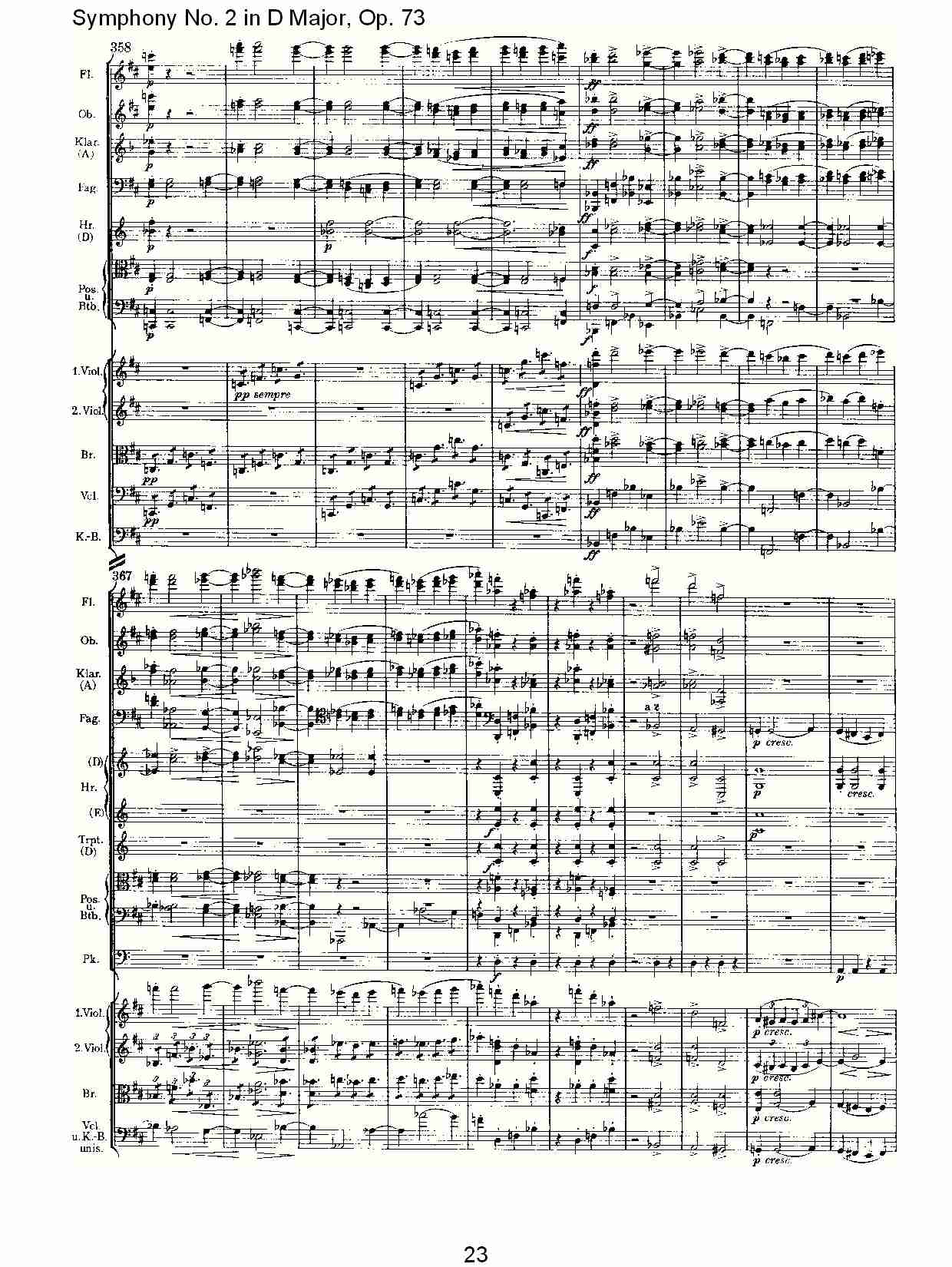 D大调第二交响曲, Op.73第四乐章（五）总谱（图3）