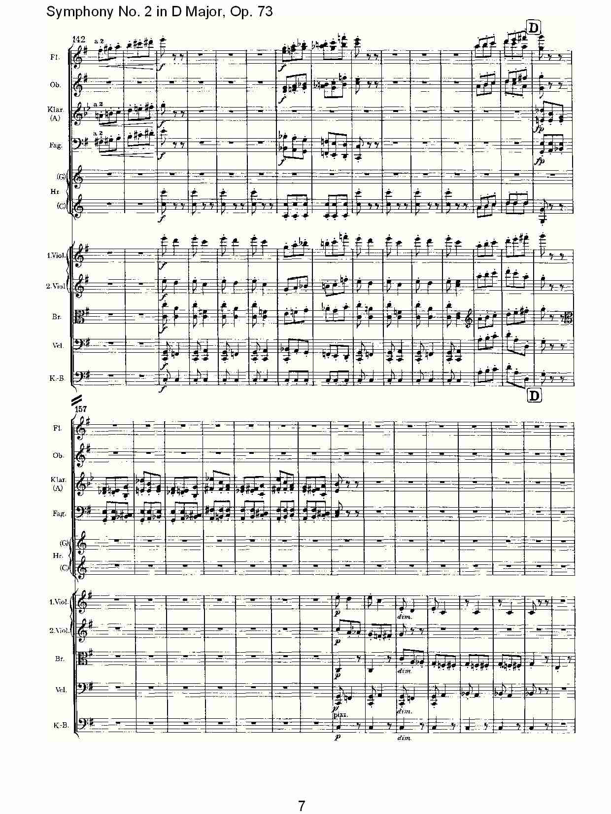 D大调第二交响曲, Op.73第三乐章（二）总谱（图3）