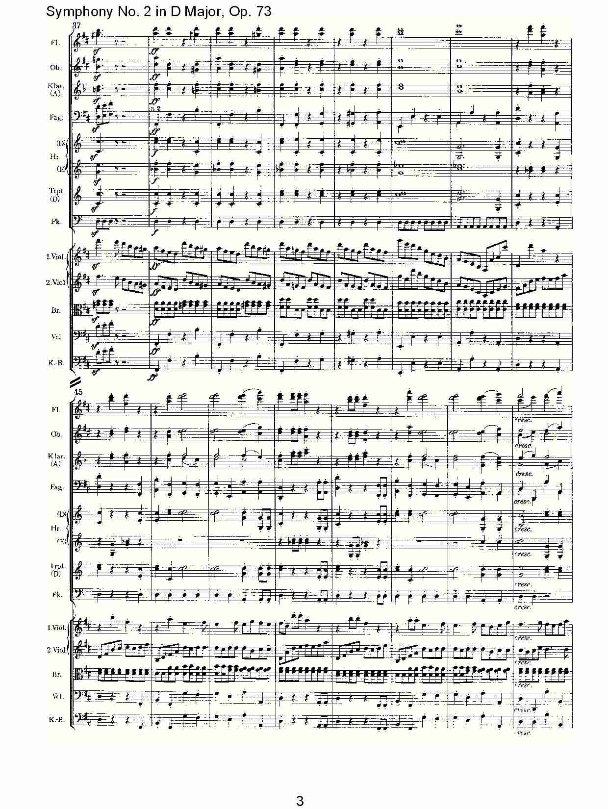 D大调第二交响曲, Op.73第四乐章（一）总谱（图3）