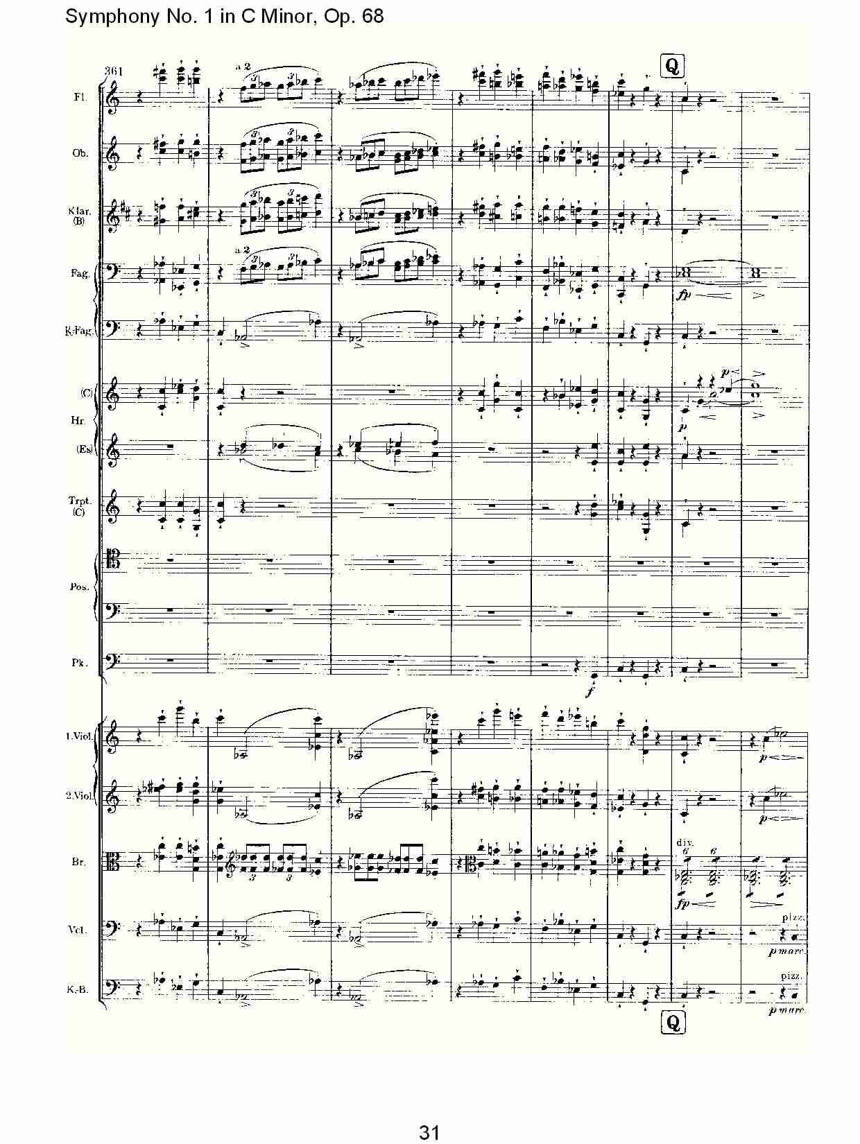 C小调第一交响曲, Op.68 第四乐章（七）总谱（图1）