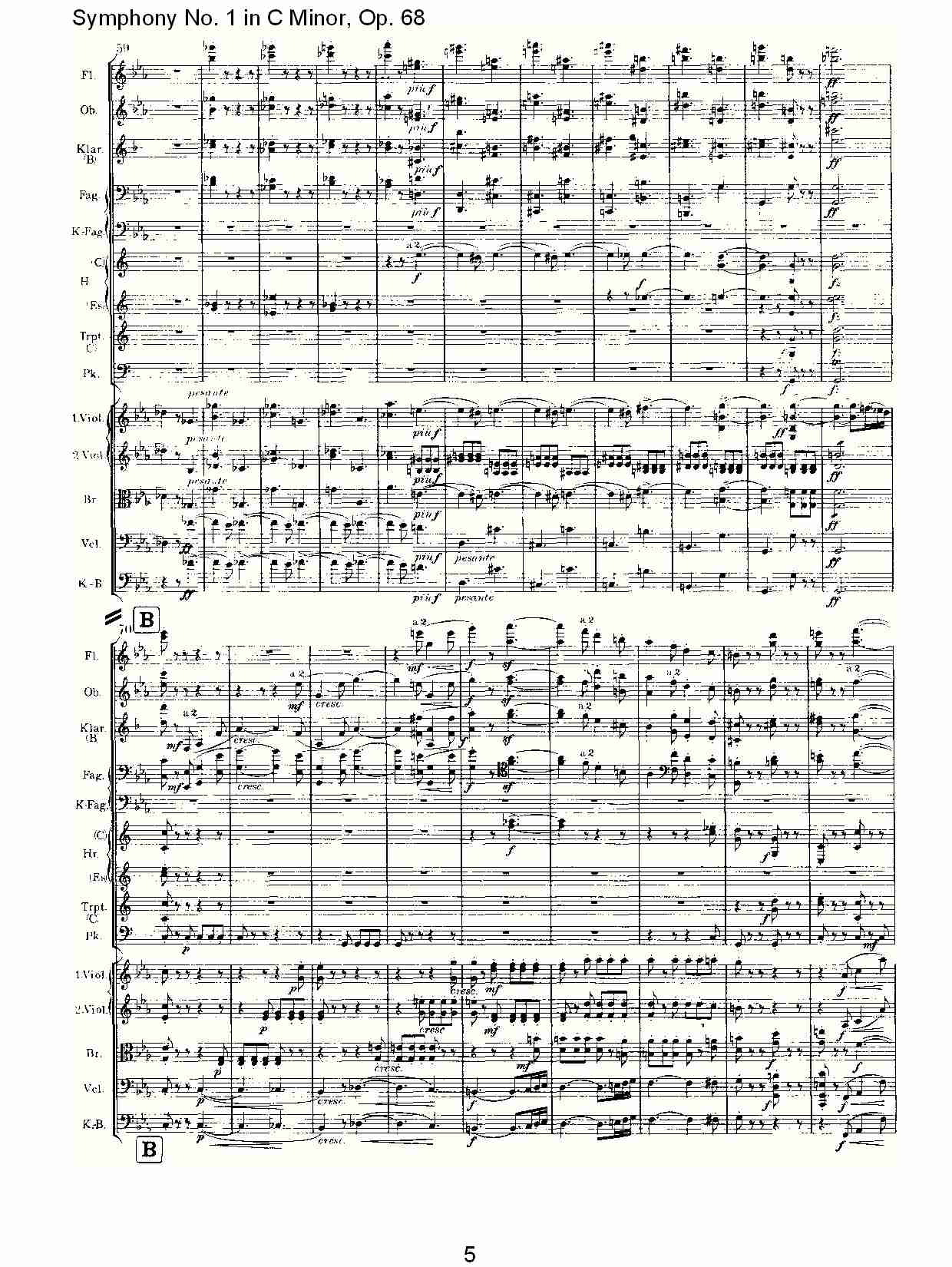 C小调第一交响曲, Op.68 第一乐章（一）总谱（图5）