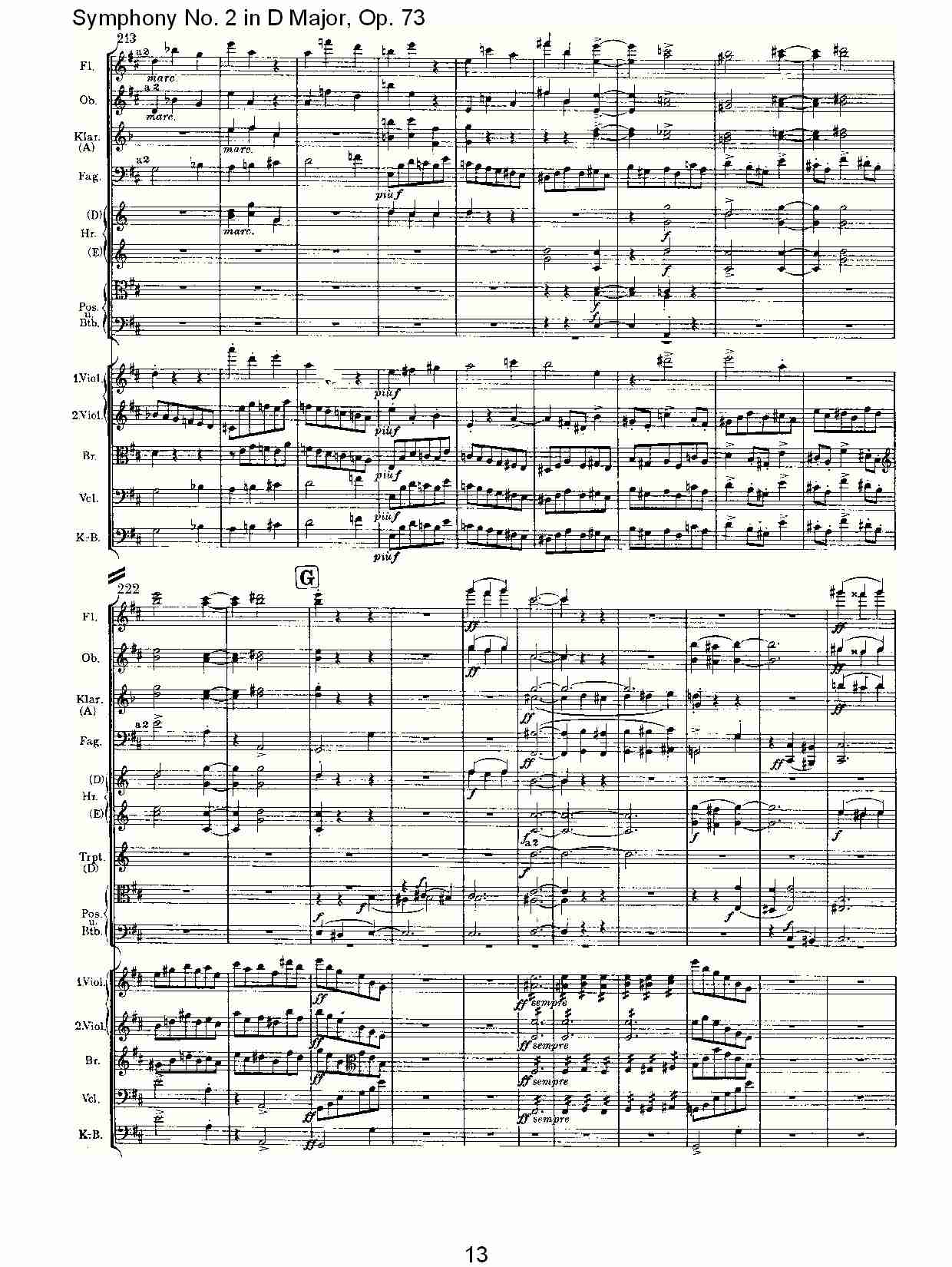 D大调第二交响曲, Op.73第一乐章（三）总谱（图3）