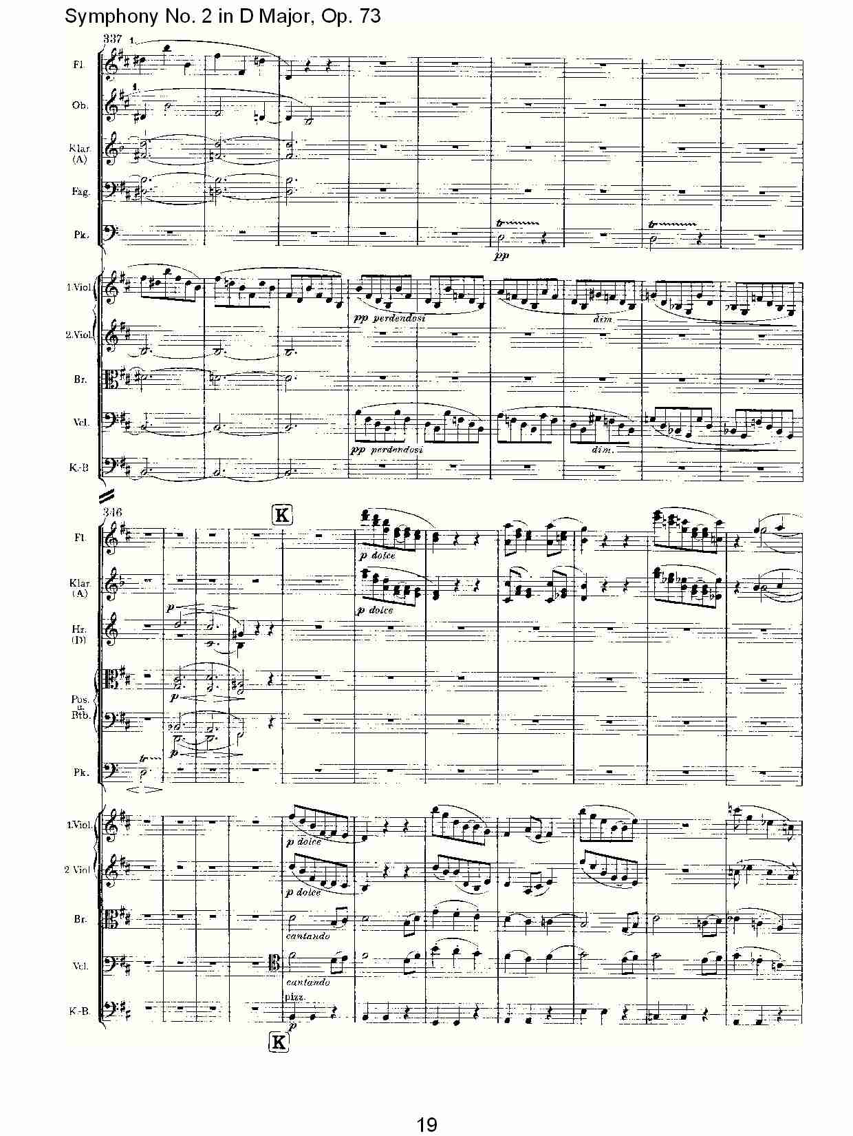 D大调第二交响曲, Op.73第一乐章（四）总谱（图4）
