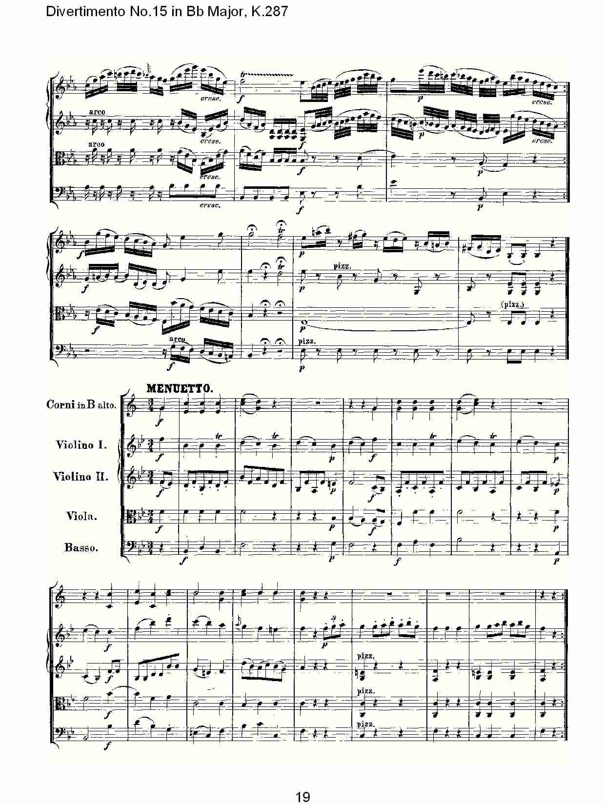 Bb大调第十五嬉游曲,K.287（四）总谱（图4）