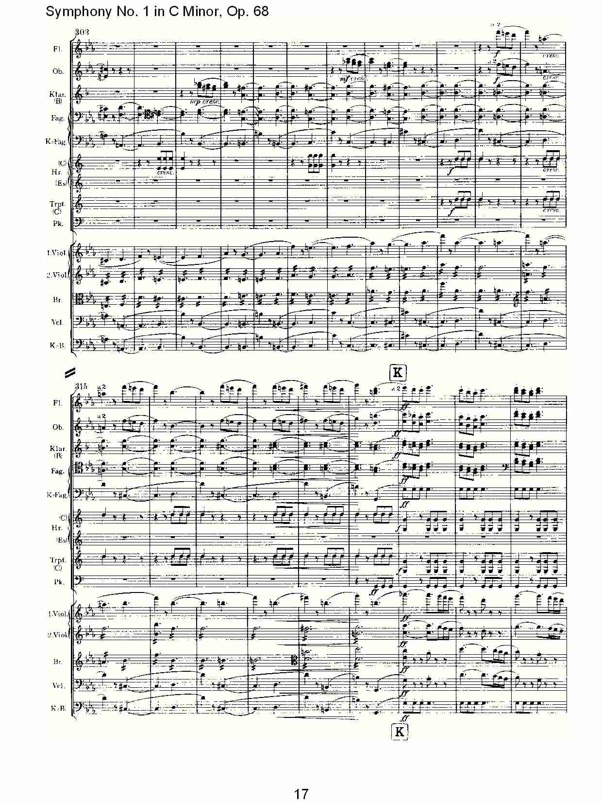 C小调第一交响曲, Op.68 第一乐章（四）.总谱（图2）