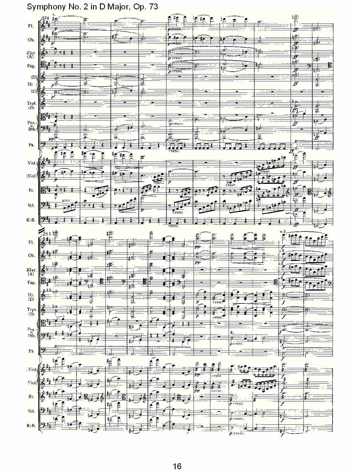 D大调第二交响曲, Op.73第一乐章（四）总谱（图1）