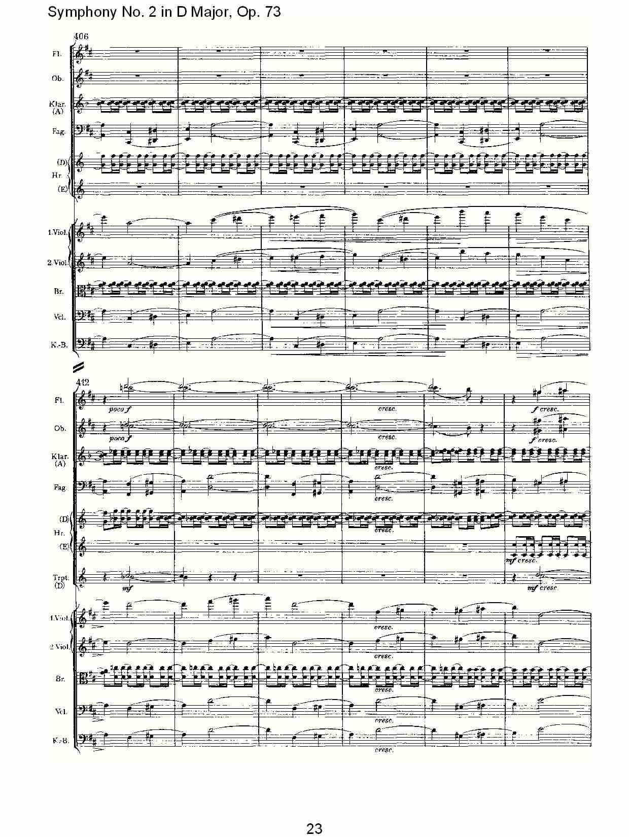 D大调第二交响曲, Op.73第一乐章（五）总谱（图3）