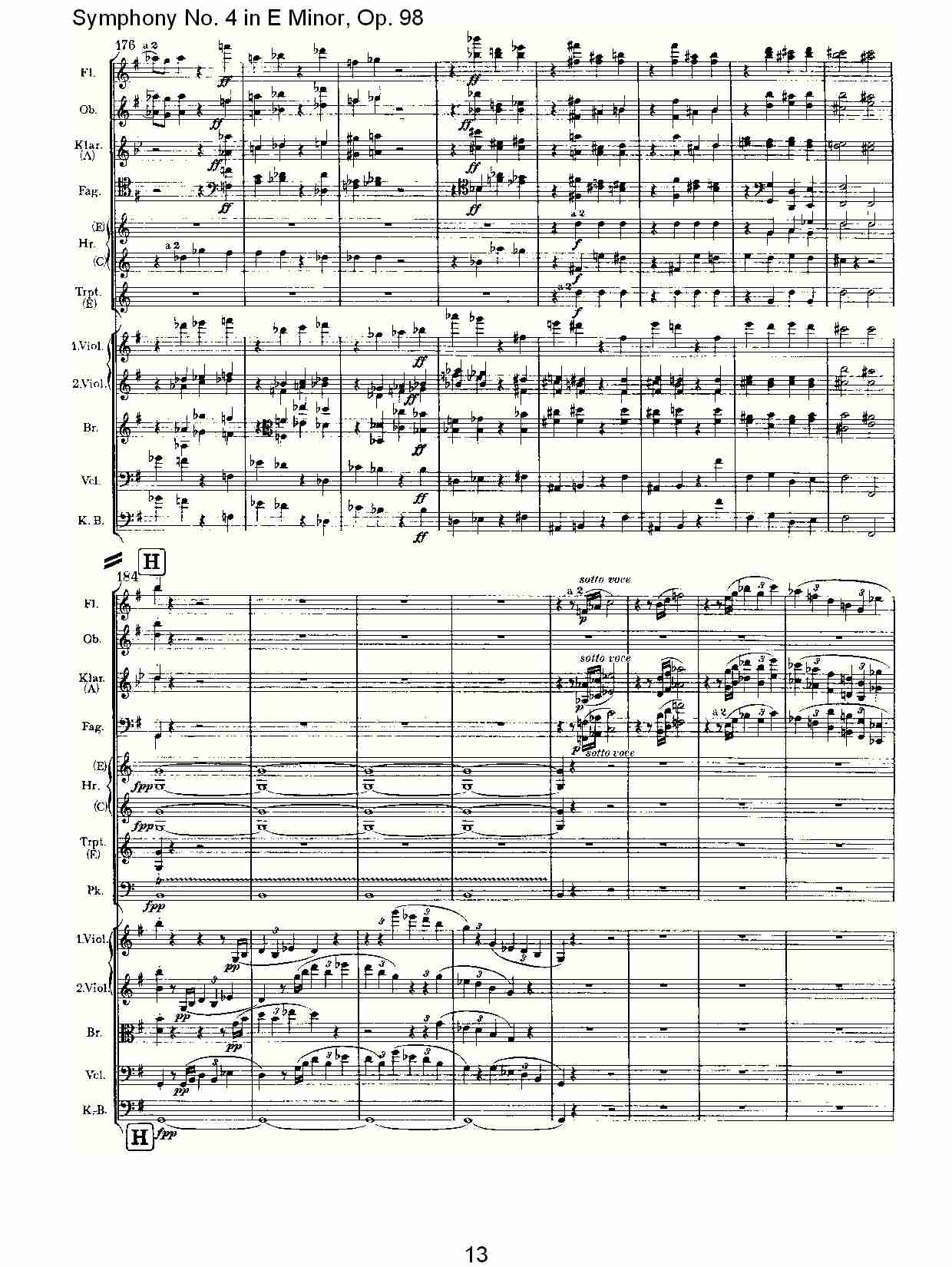 E小调第四交响曲, Op.98第一乐章（三）总谱（图3）