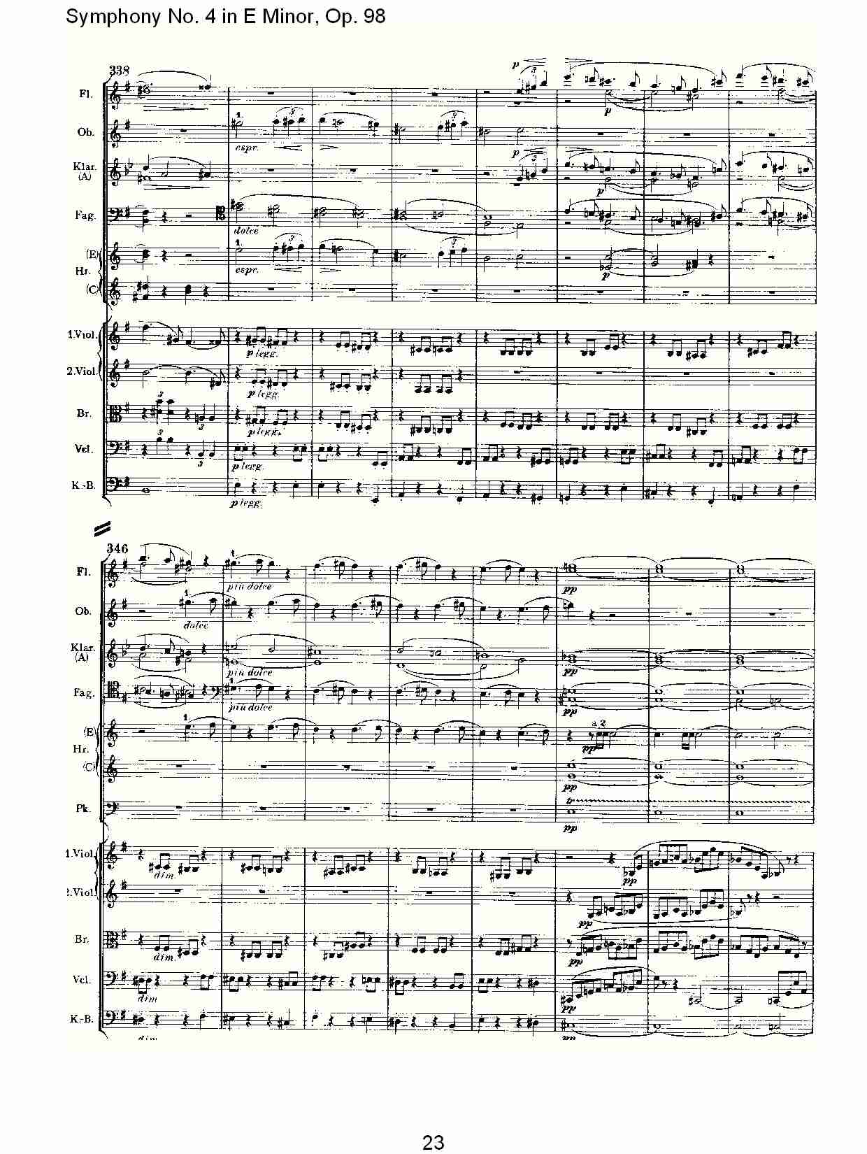 E小调第四交响曲, Op.98第一乐章（五）总谱（图3）