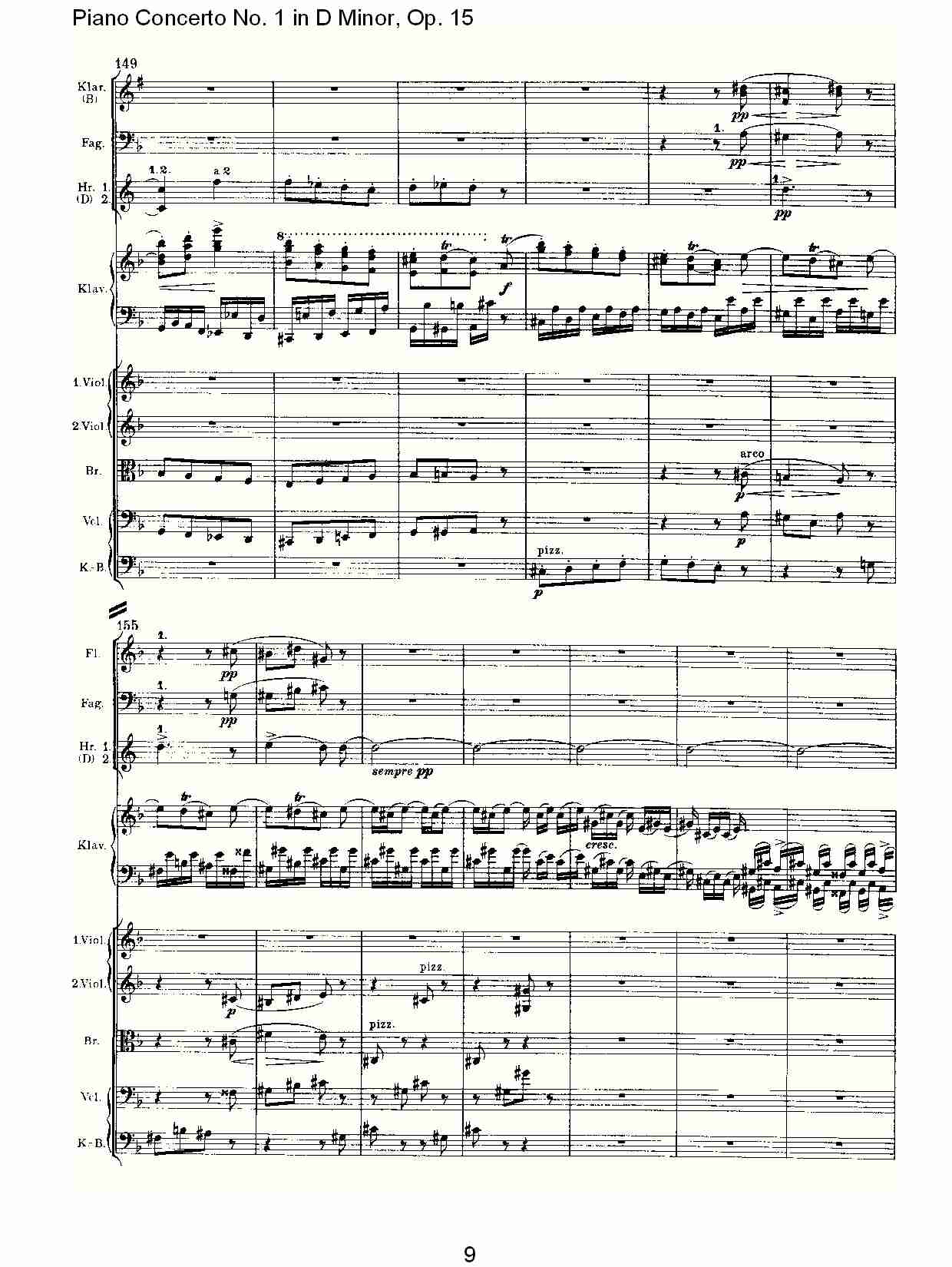 D小调钢琴第一协奏曲, Op.15第三乐章（二）总谱（图4）