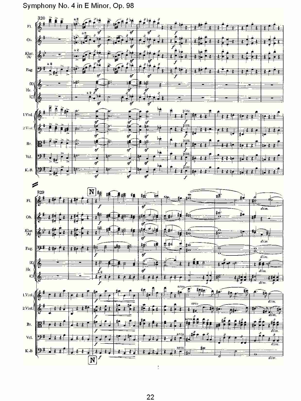 E小调第四交响曲, Op.98第一乐章（五）总谱（图2）