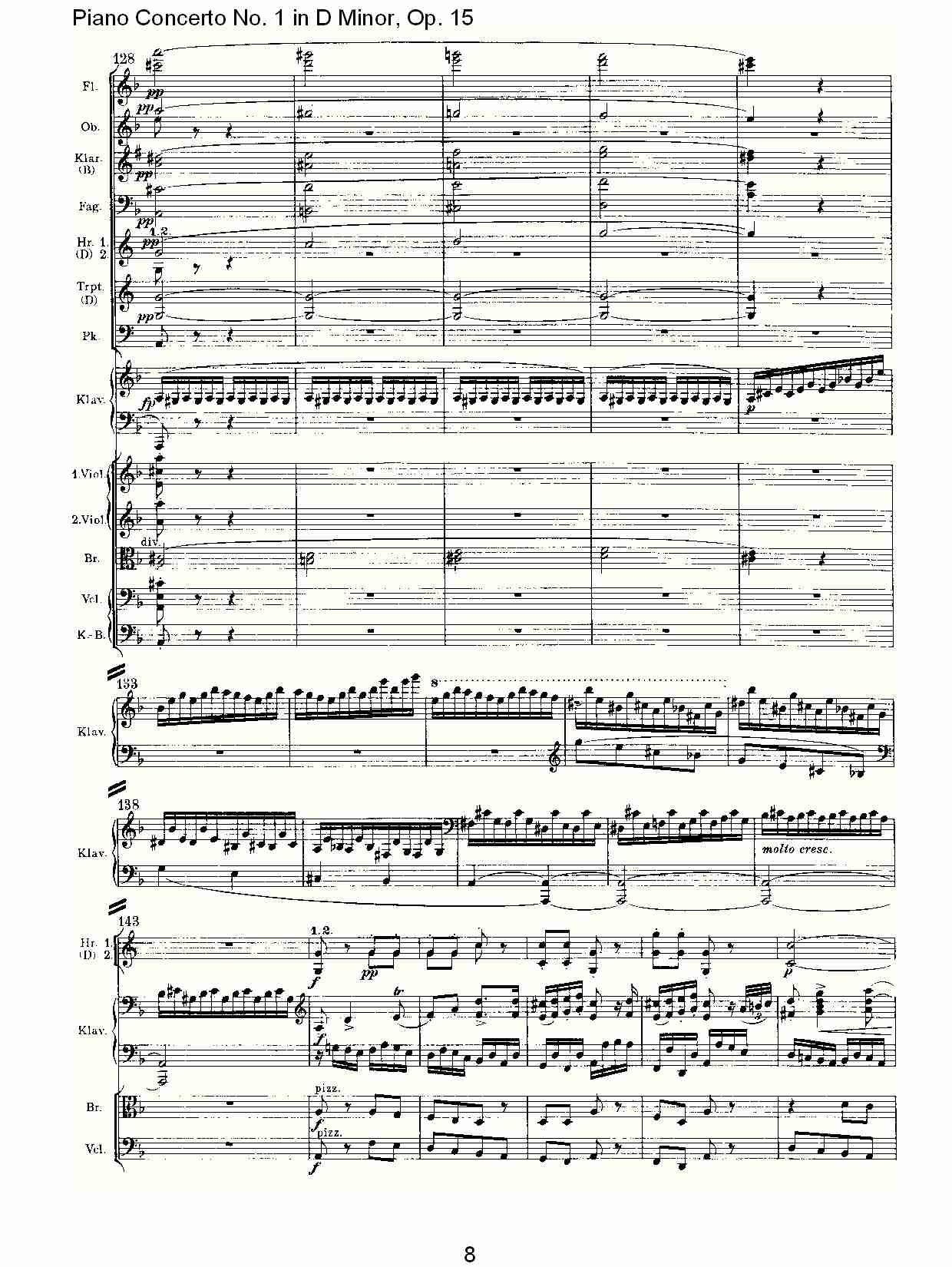 D小调钢琴第一协奏曲, Op.15第三乐章（二）总谱（图3）