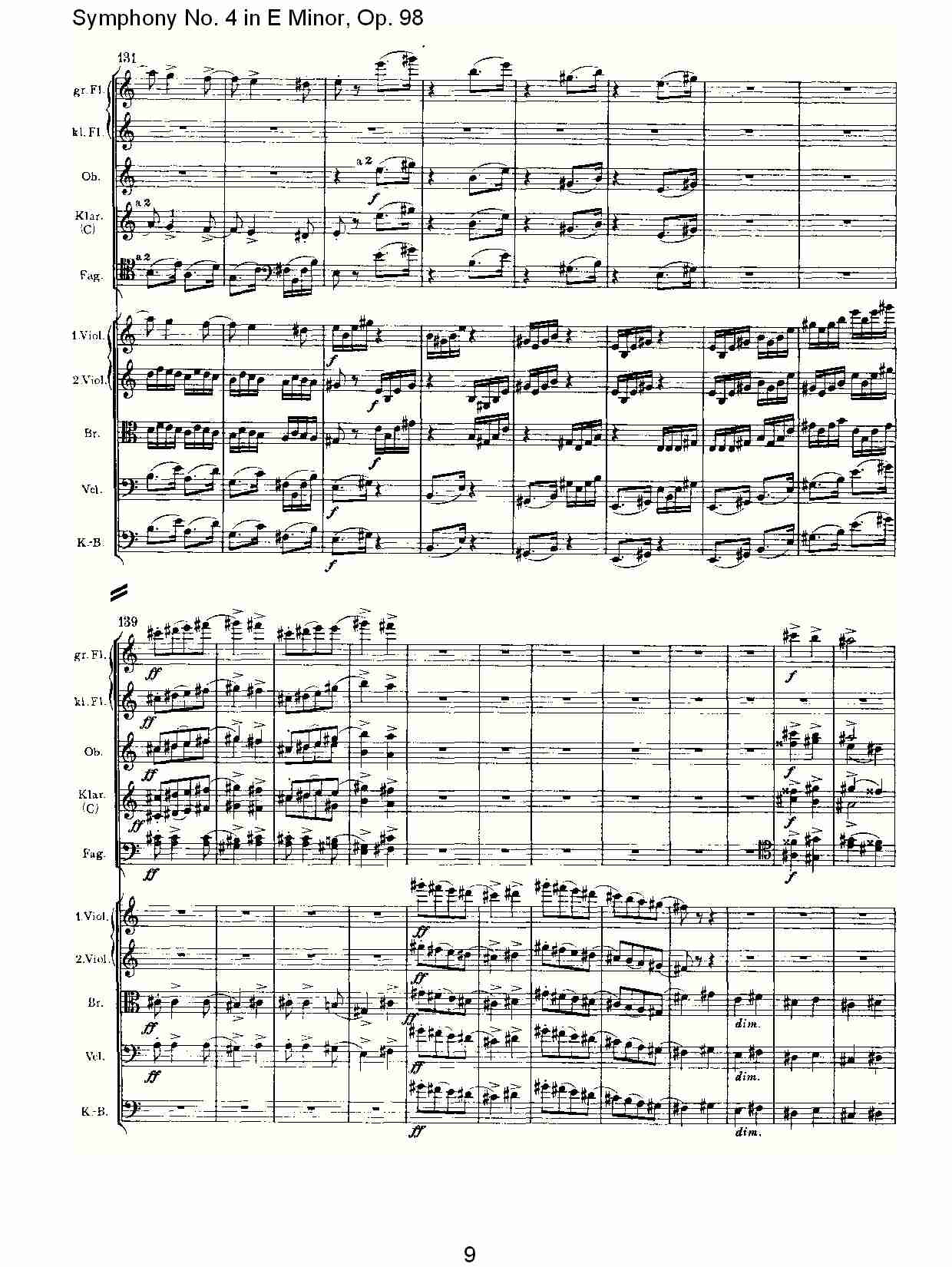 E小调第四交响曲, Op.98第三乐章（二）总谱（图4）