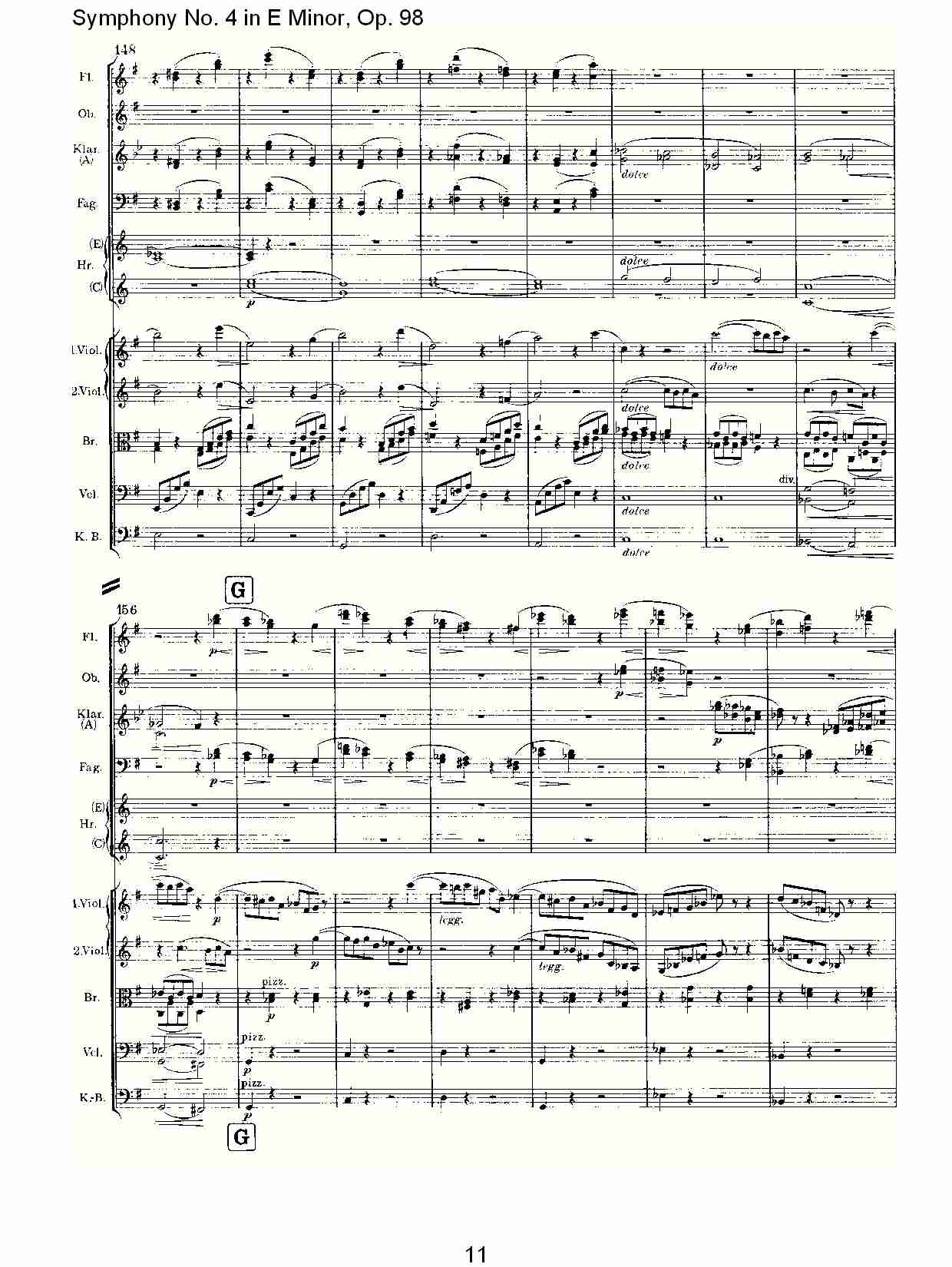 E小调第四交响曲, Op.98第一乐章（三）总谱（图1）