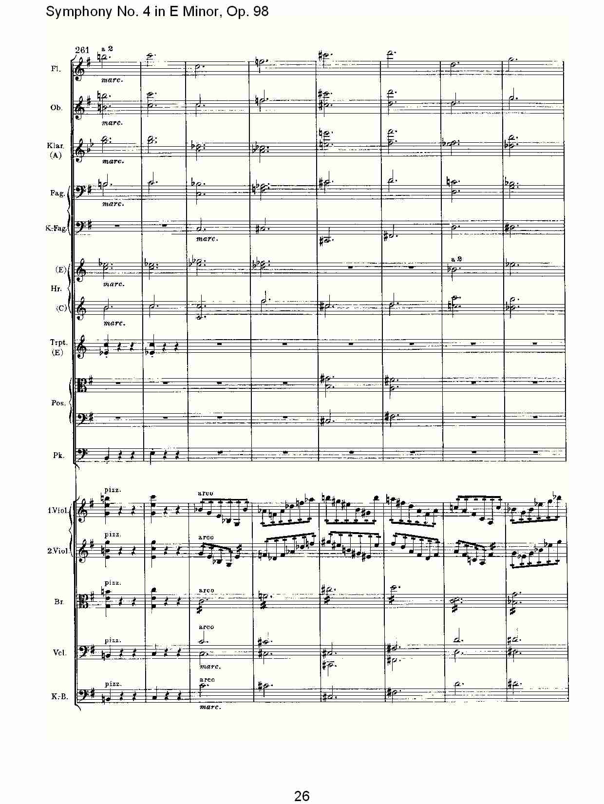 E小调第四交响曲, Op.98第四乐章（六）总谱（图1）