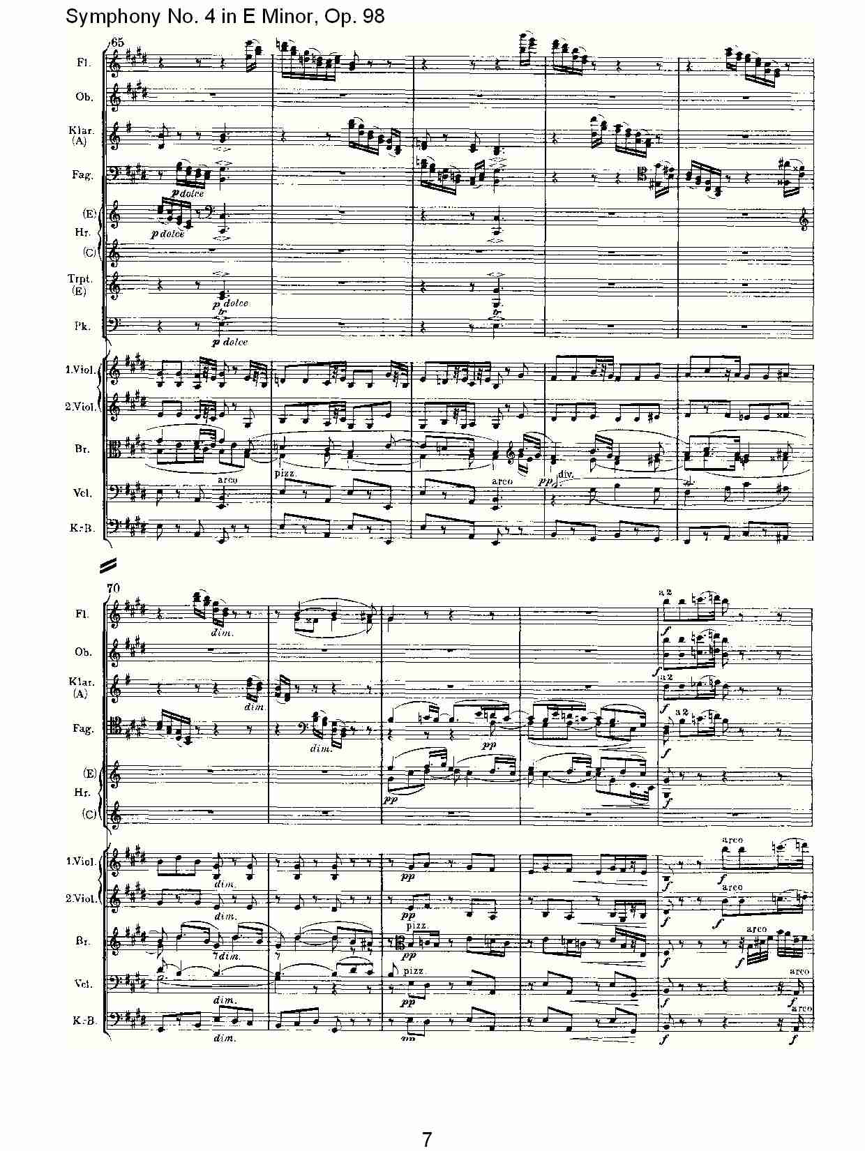E小调第四交响曲, Op.98第二乐章（二）总谱（图3）
