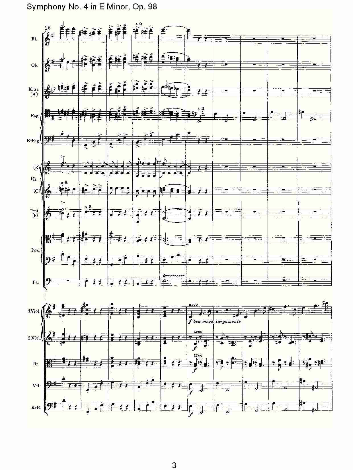 E小调第四交响曲, Op.98第四乐章（一）总谱（图3）