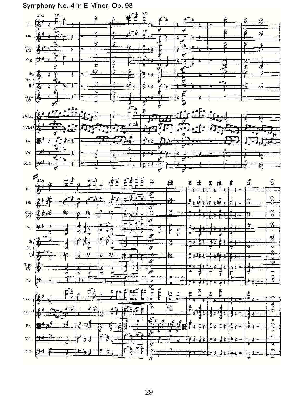 E小调第四交响曲, Op.98第一乐章（六）总谱（图4）