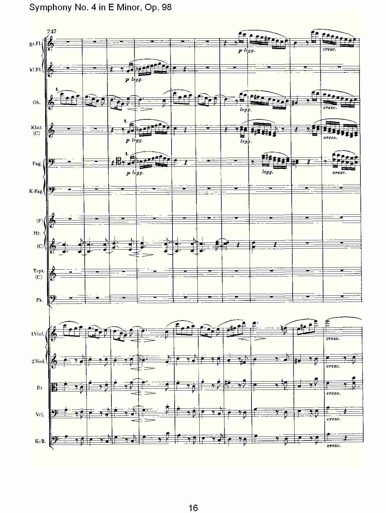 E小调第四交响曲, Op.98第三乐章（四）总谱（图1）