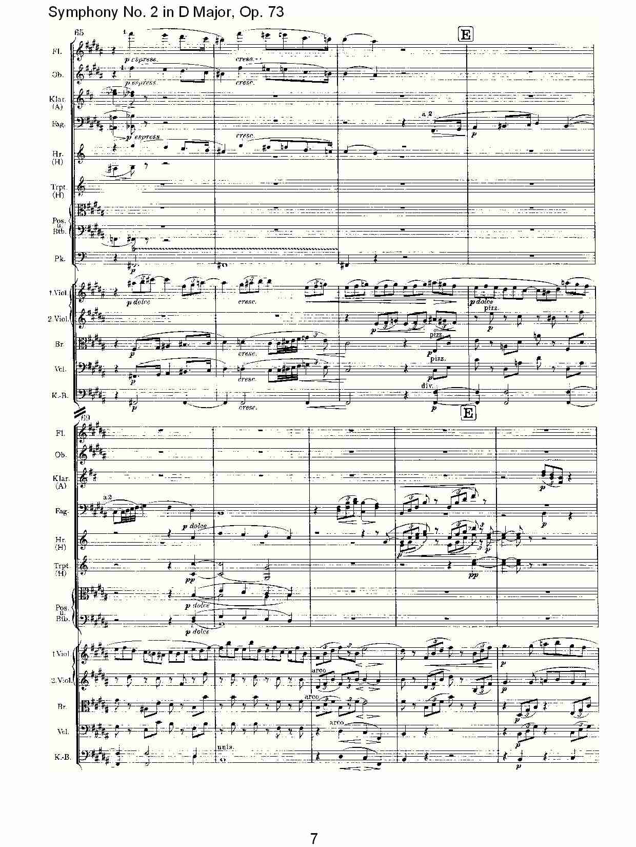 D大调第二交响曲, Op.73第二乐章（二）总谱（图2）