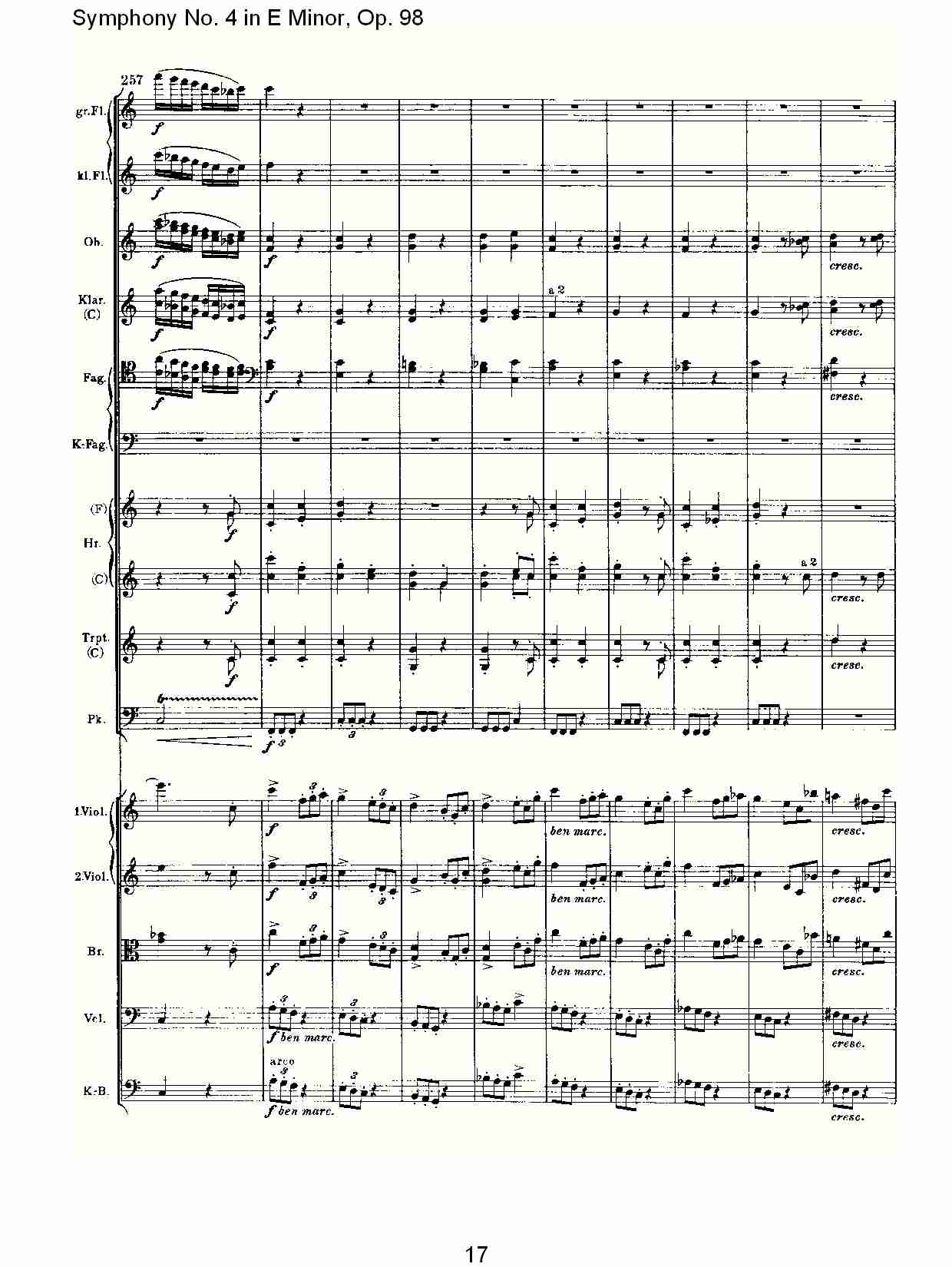 E小调第四交响曲, Op.98第三乐章（四）总谱（图2）