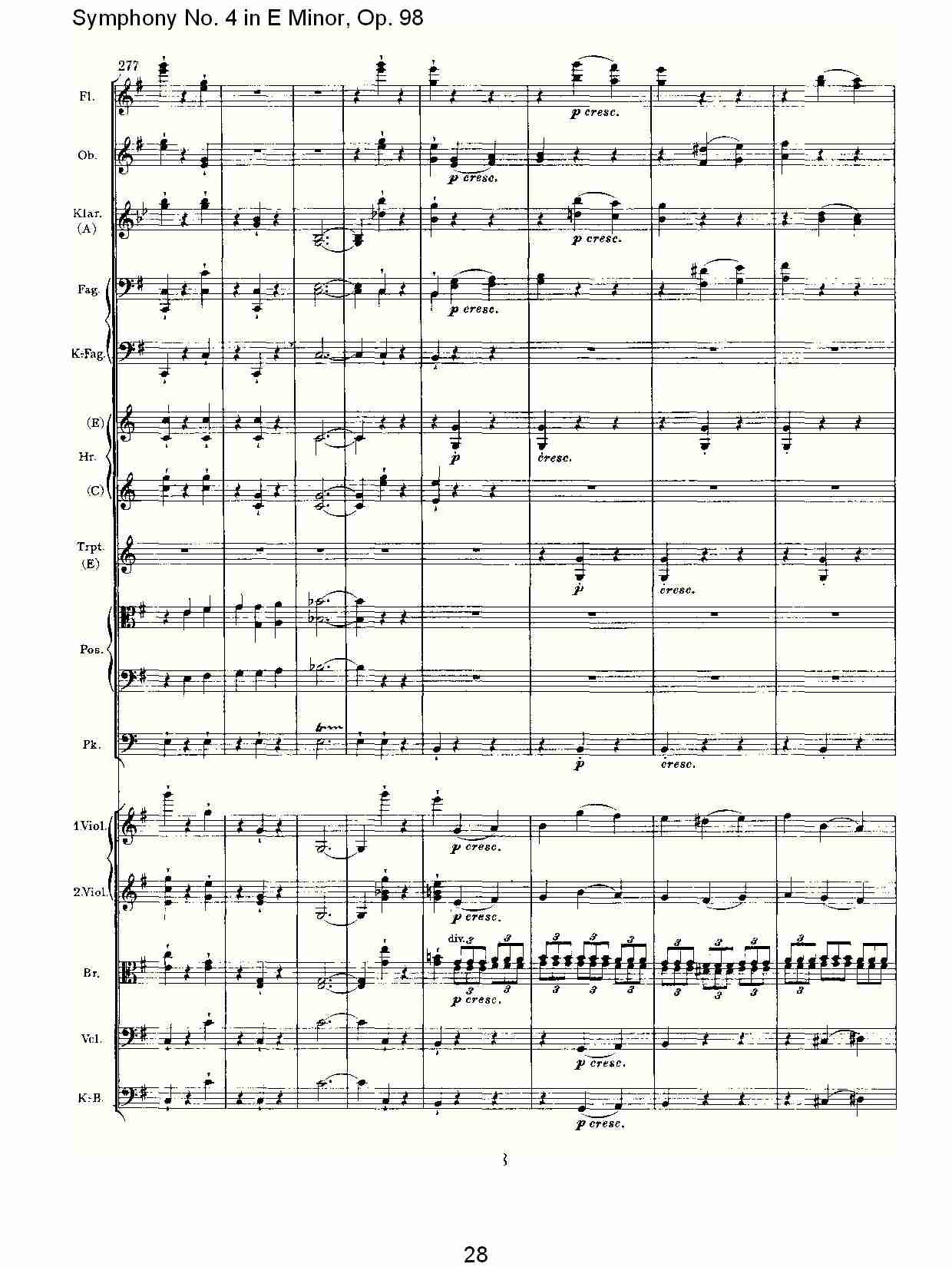 E小调第四交响曲, Op.98第四乐章（六）总谱（图3）