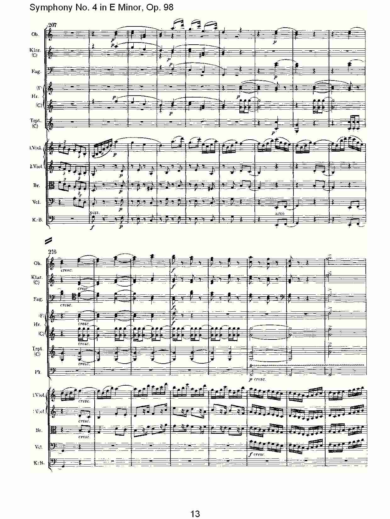 E小调第四交响曲, Op.98第三乐章（三）总谱（图3）