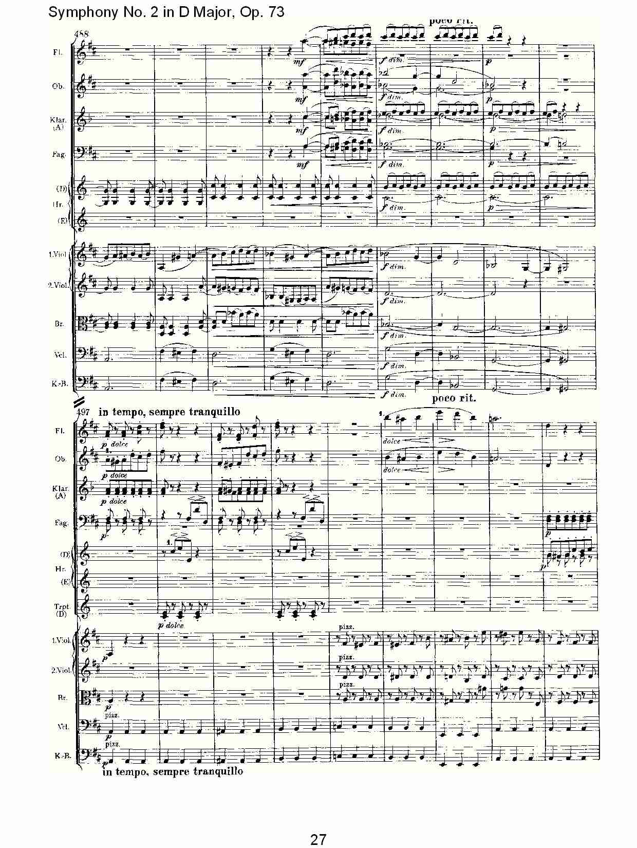 D大调第二交响曲, Op.73第一乐章（六）总谱（图2）