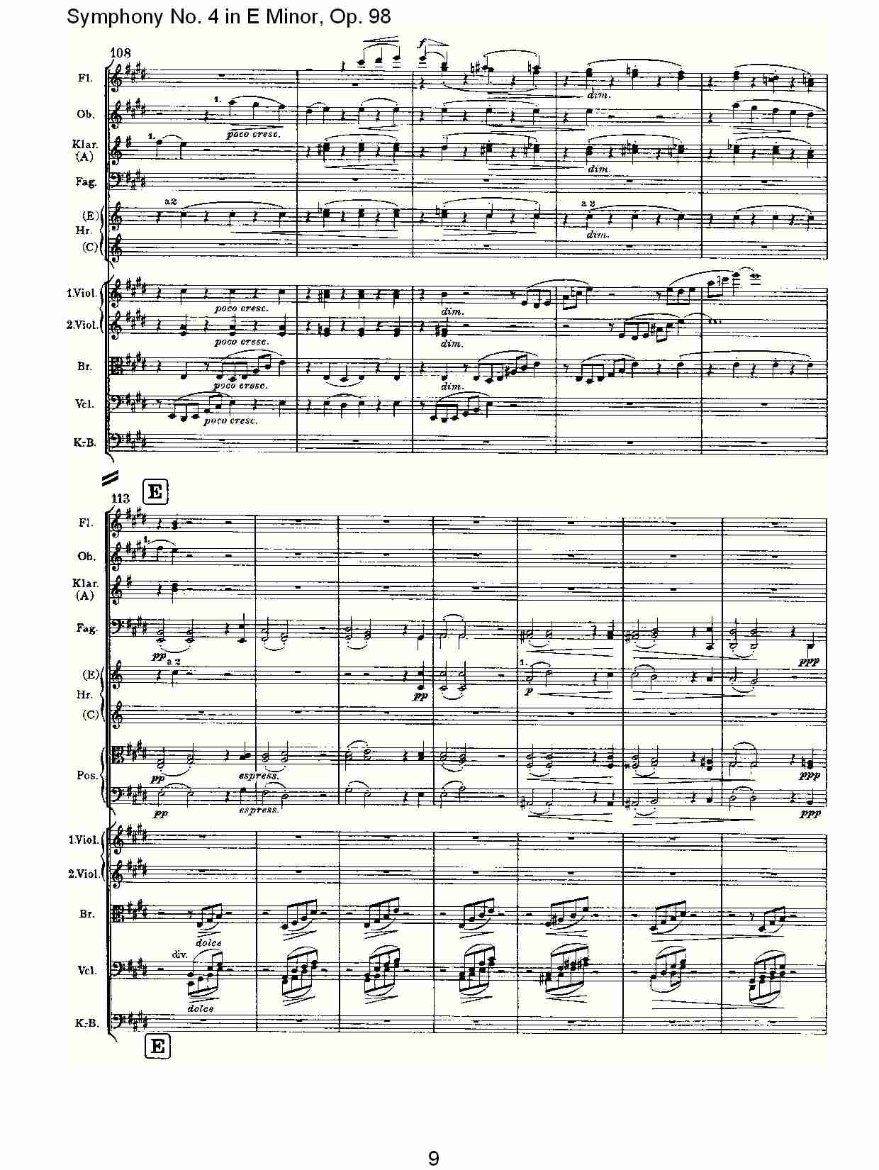 E小调第四交响曲, Op.98第四乐章（二）总谱（图5）