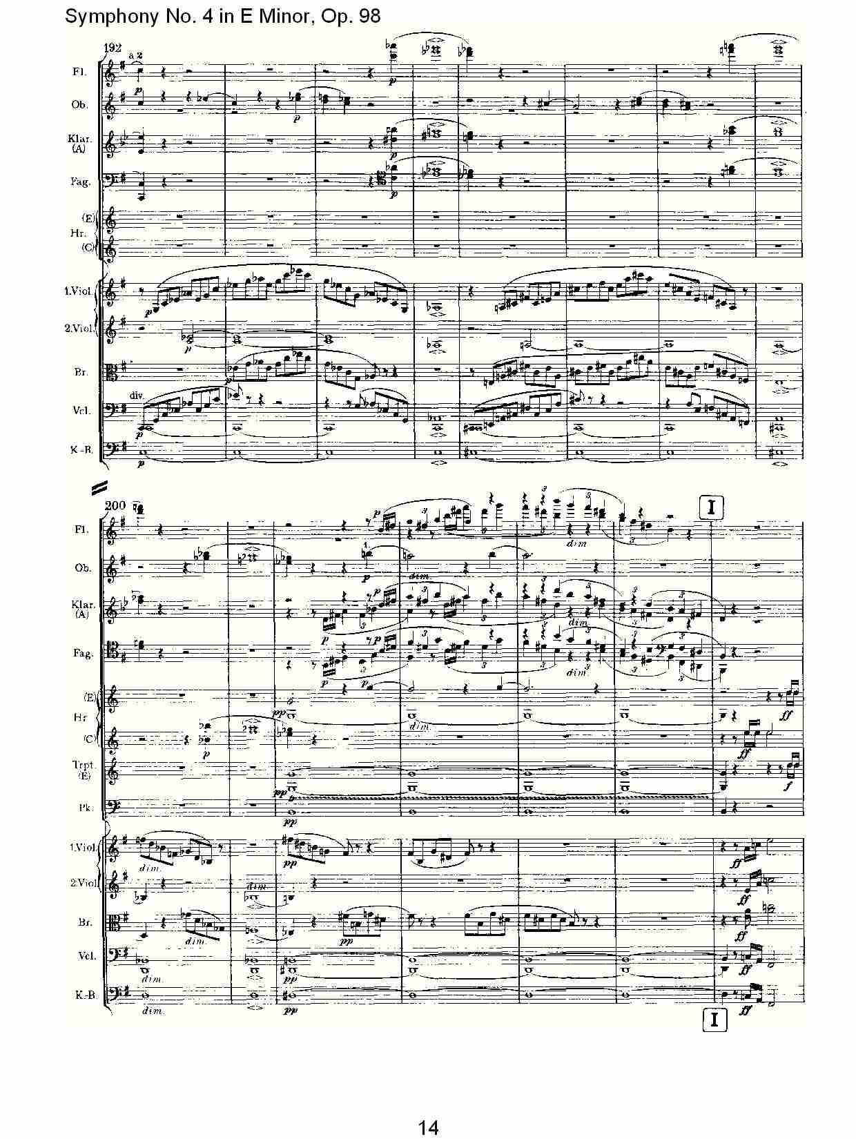 E小调第四交响曲, Op.98第一乐章（三）总谱（图4）