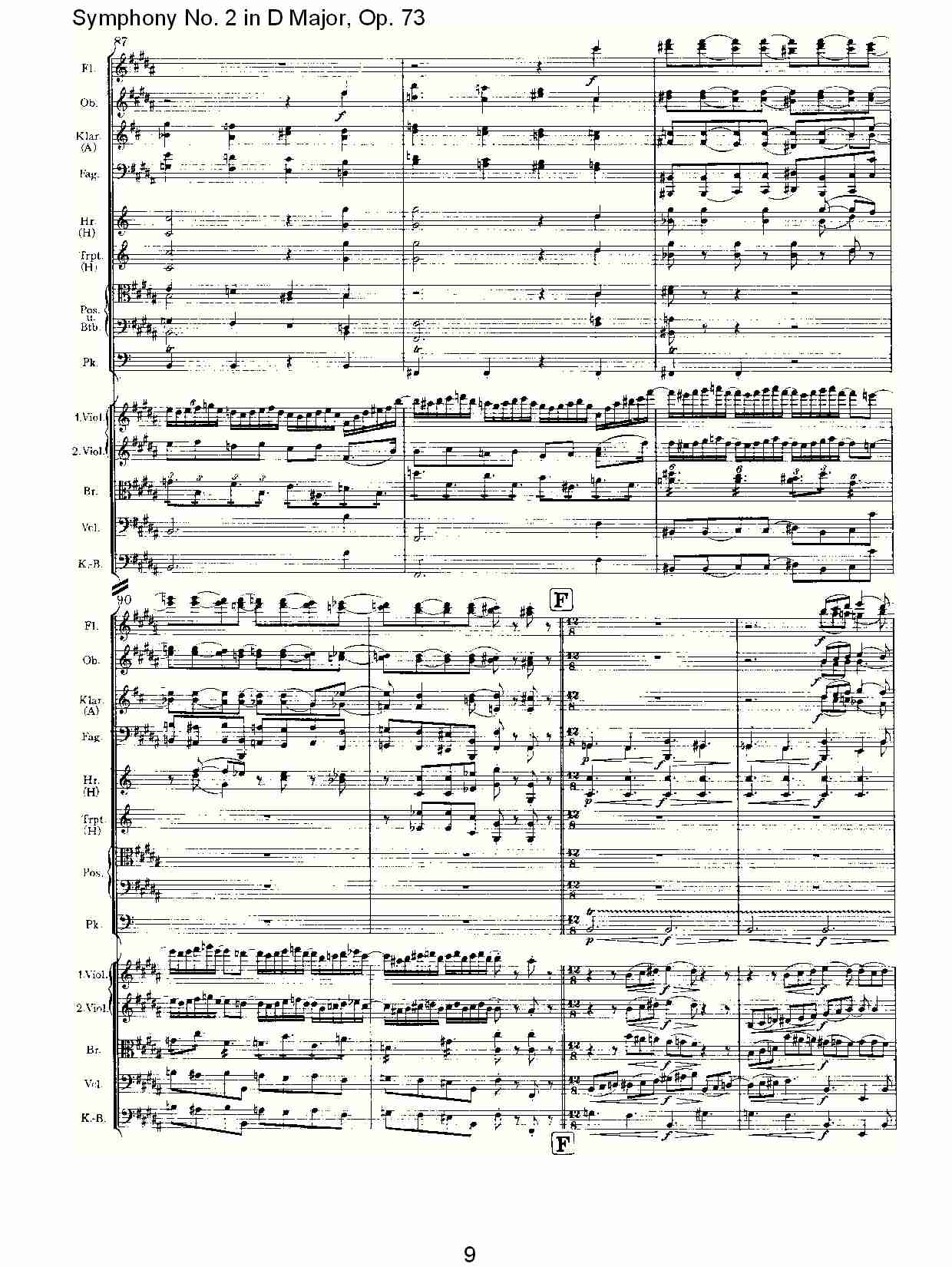 D大调第二交响曲, Op.73第二乐章（二）总谱（图4）