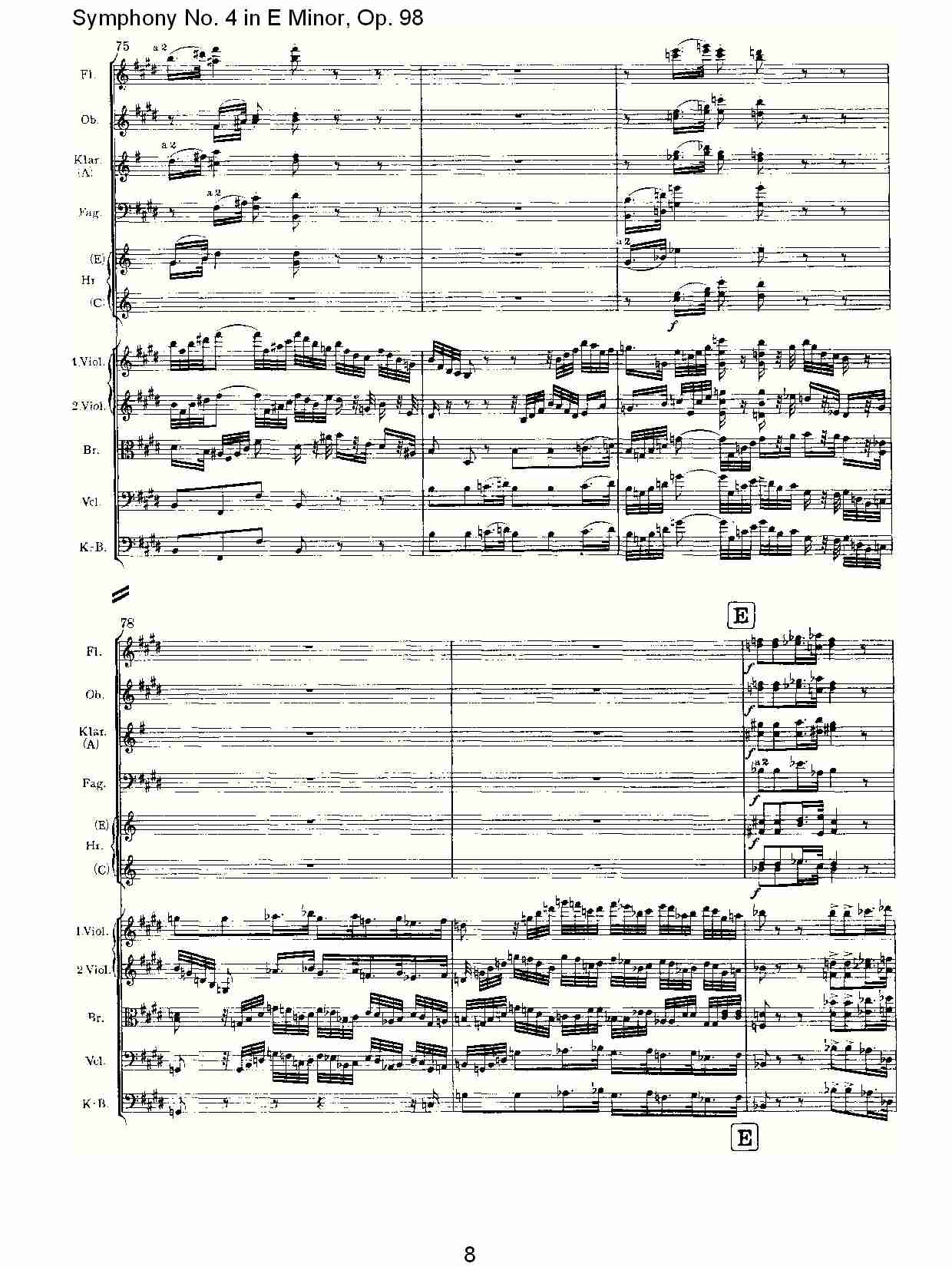 E小调第四交响曲, Op.98第二乐章（二）总谱（图4）