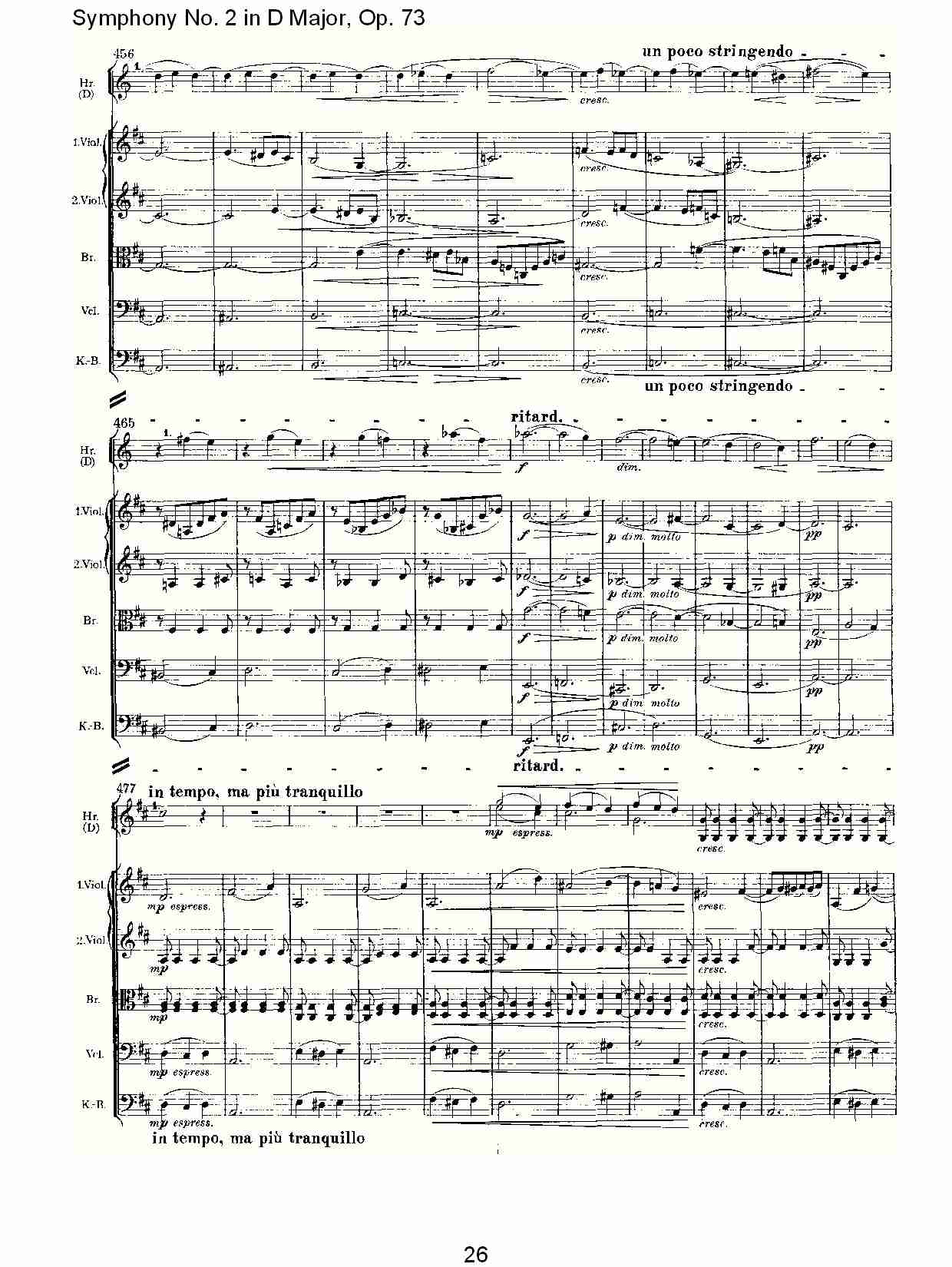 D大调第二交响曲, Op.73第一乐章（六）总谱（图1）