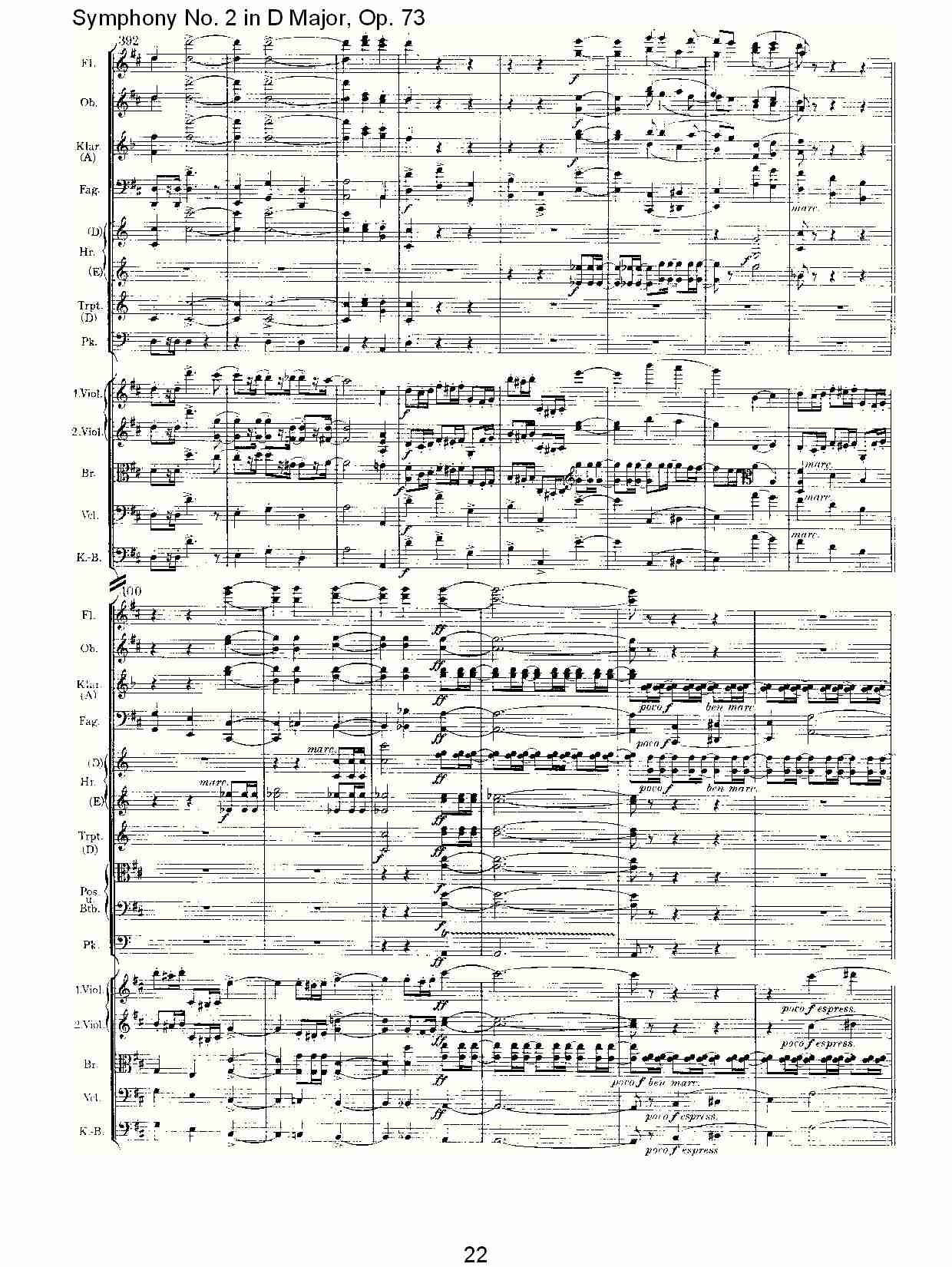 D大调第二交响曲, Op.73第一乐章（五）总谱（图2）