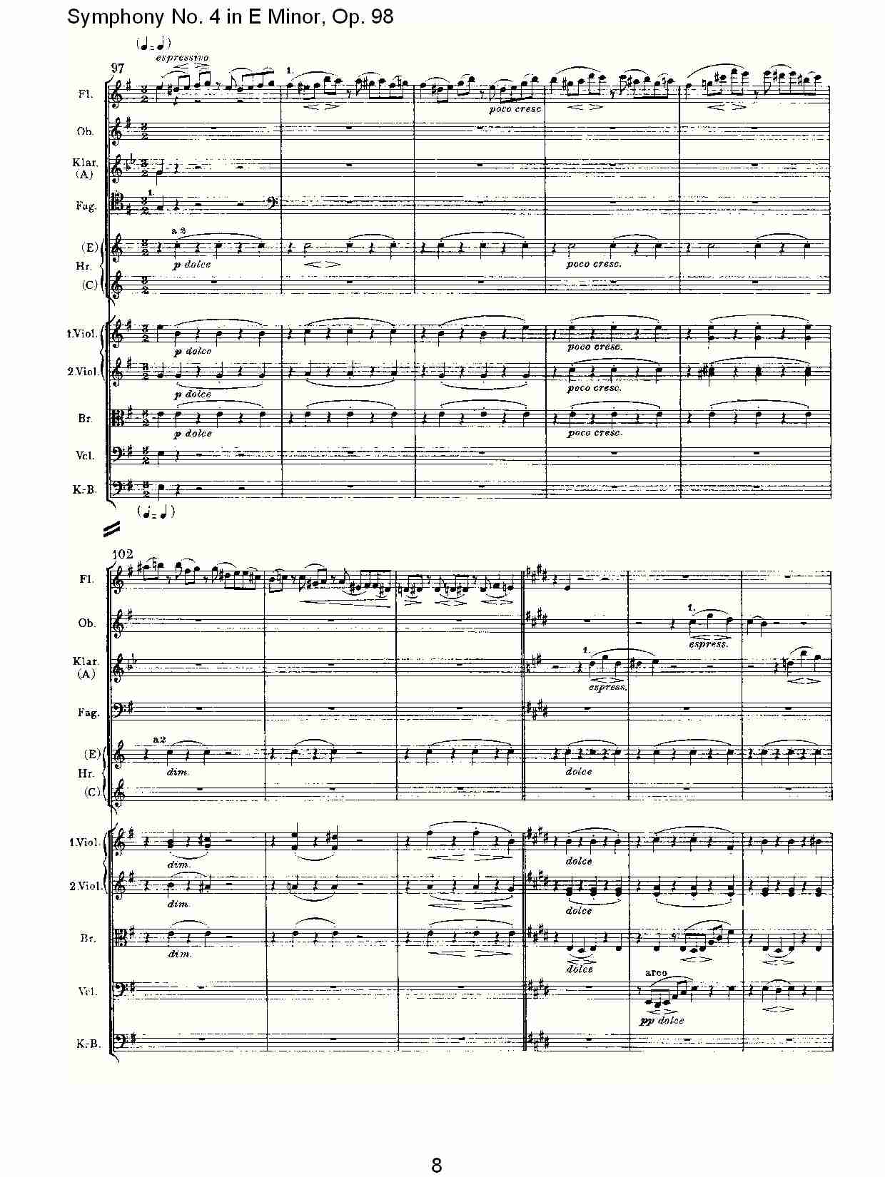 E小调第四交响曲, Op.98第四乐章（二）总谱（图4）
