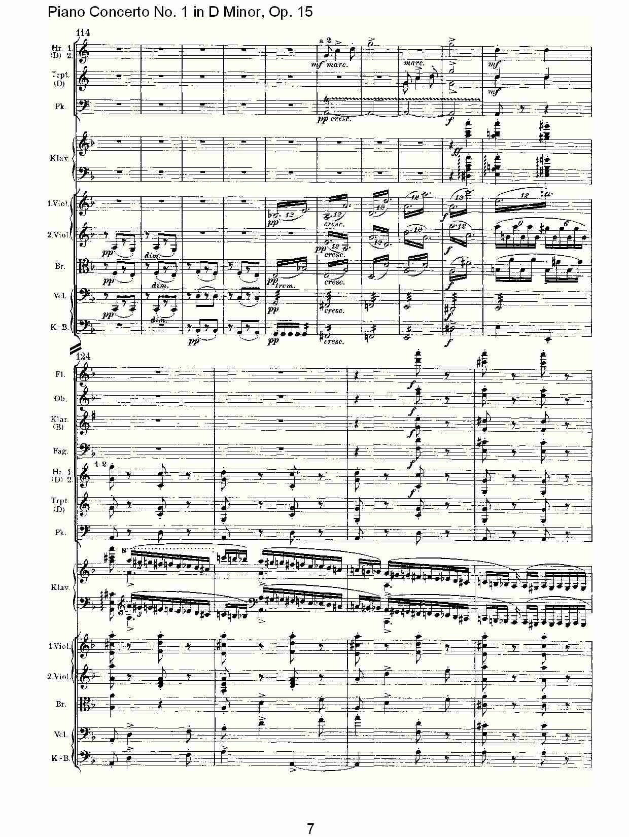 D小调钢琴第一协奏曲, Op.15第三乐章（二）总谱（图2）