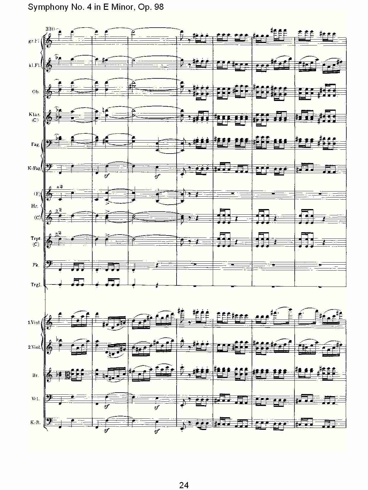 E小调第四交响曲, Op.98第三乐章（五）总谱（图4）
