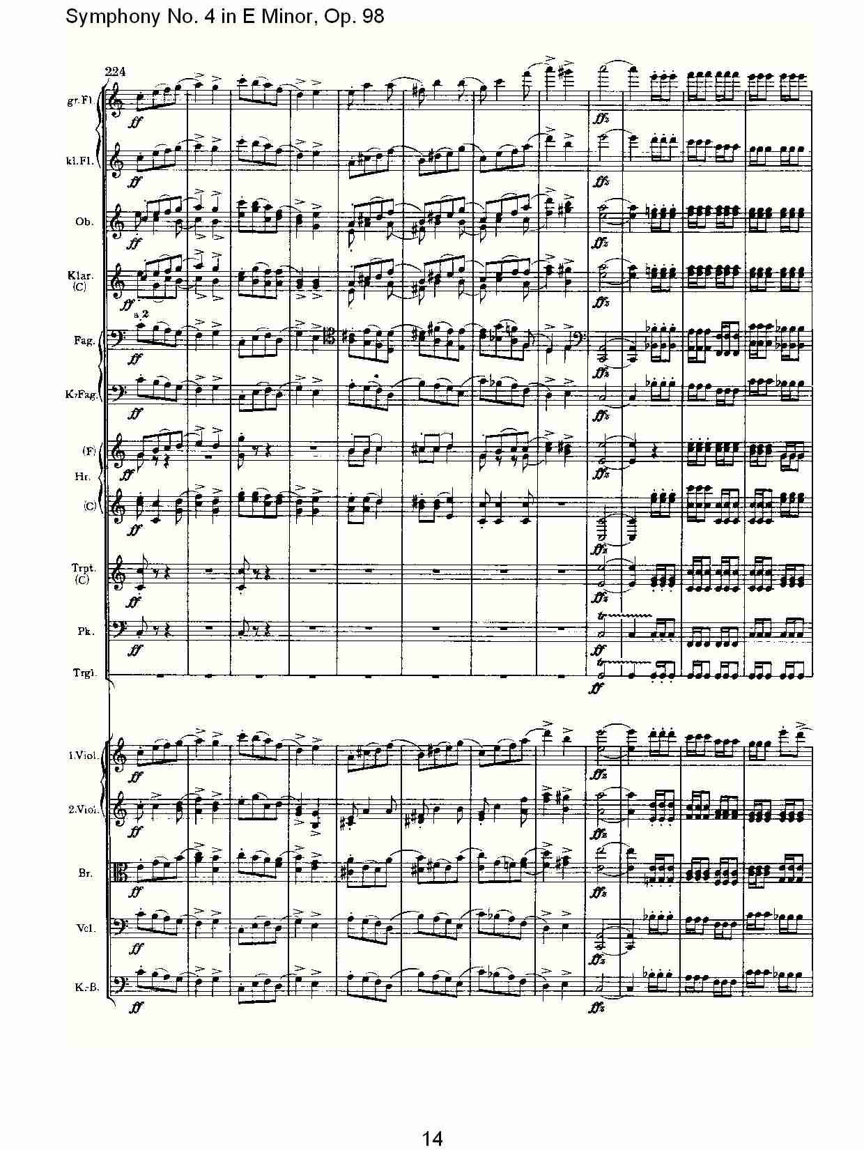 E小调第四交响曲, Op.98第三乐章（三）总谱（图4）