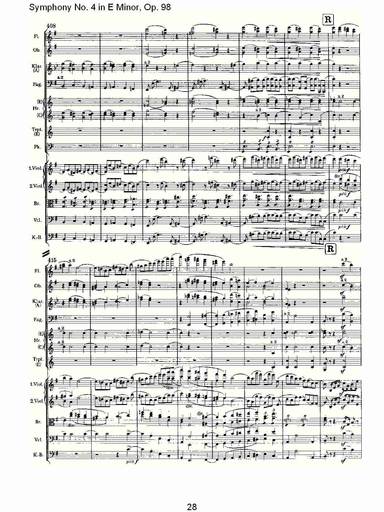 E小调第四交响曲, Op.98第一乐章（六）总谱（图3）