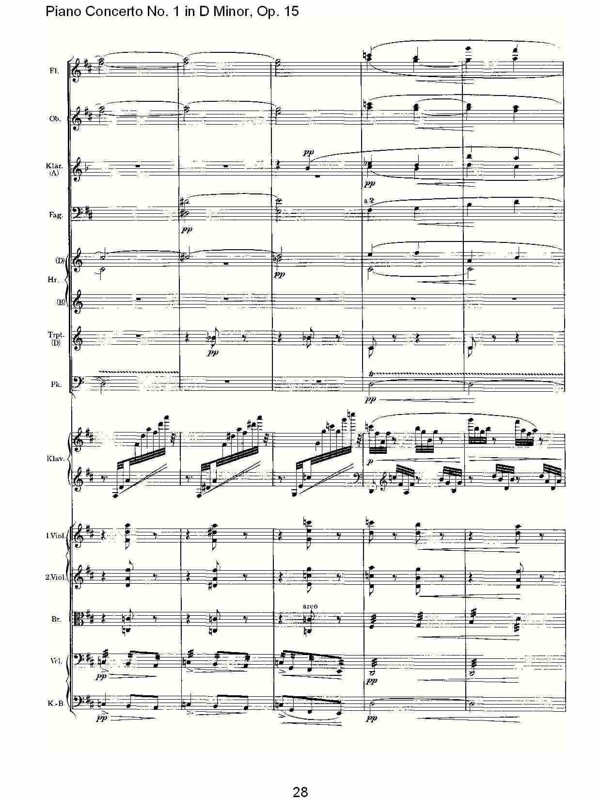 D小调钢琴第一协奏曲, Op.15第三乐章（六）总谱（图3）