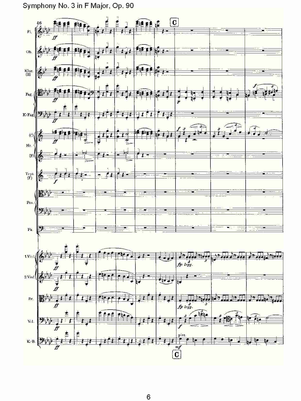F大调第三交响曲, Op.90第四乐章（二）总谱（图1）