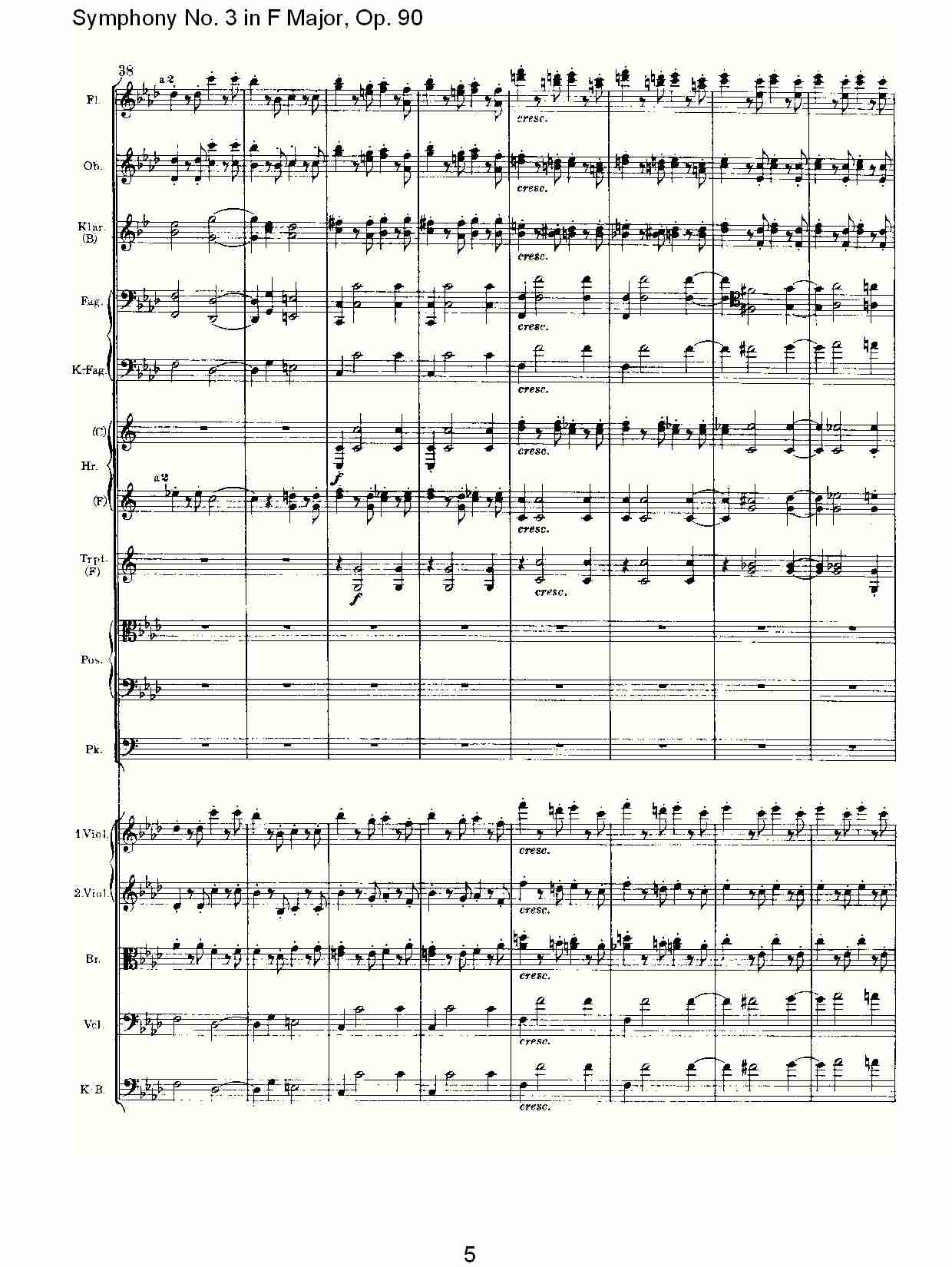 F大调第三交响曲, Op.90第四乐章（一）总谱（图5）